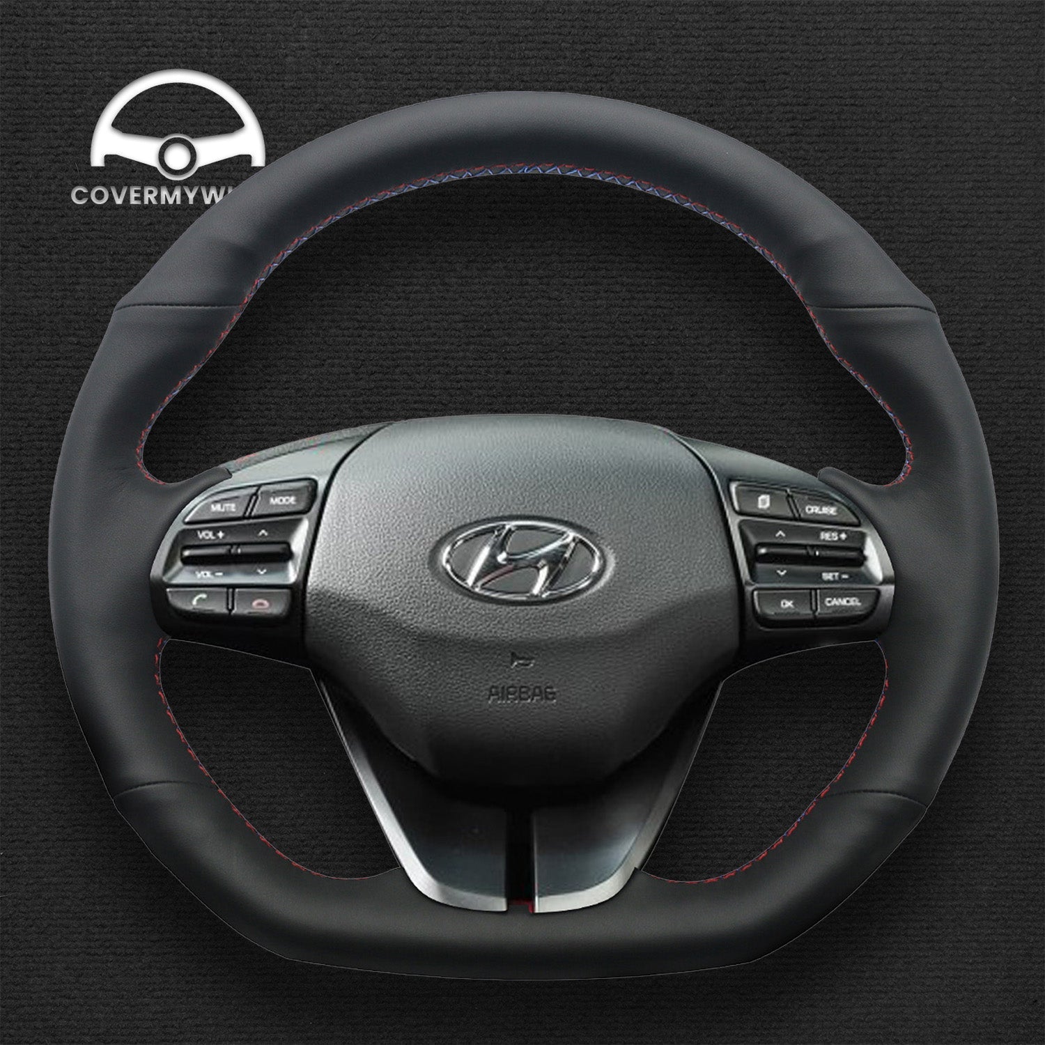 Steering Wheel Cover for Hyundai Ioniq 2018-2020  Elantra (Sport|SR Turbo) 2015-2018 Cover My Wheel