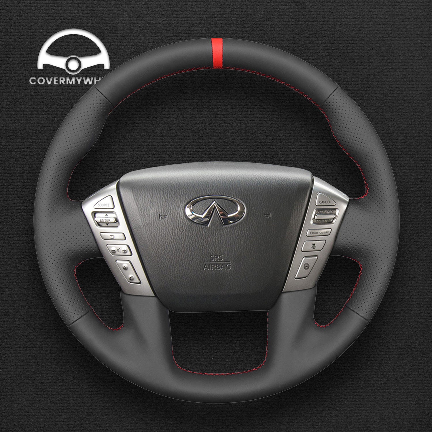 Steering Wheel Cover for Nissan Armada Titan NV Cargo NV Passenger • Infiniti QX56 QX80 2011–2022