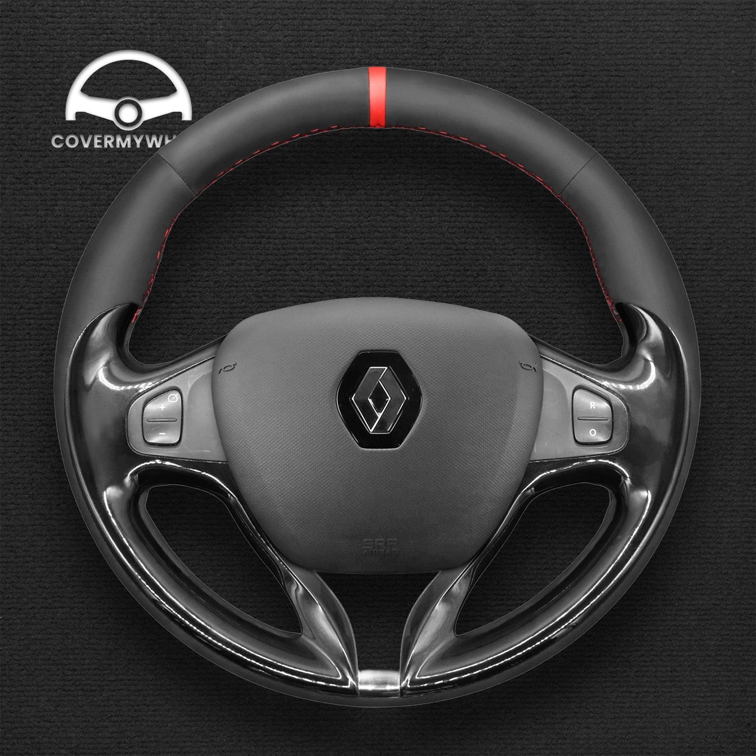 Steering Wheel Cover for Renault Clio IV / Captur 2012–2016 Samsung QM3 2013–2015 Cover My Wheel