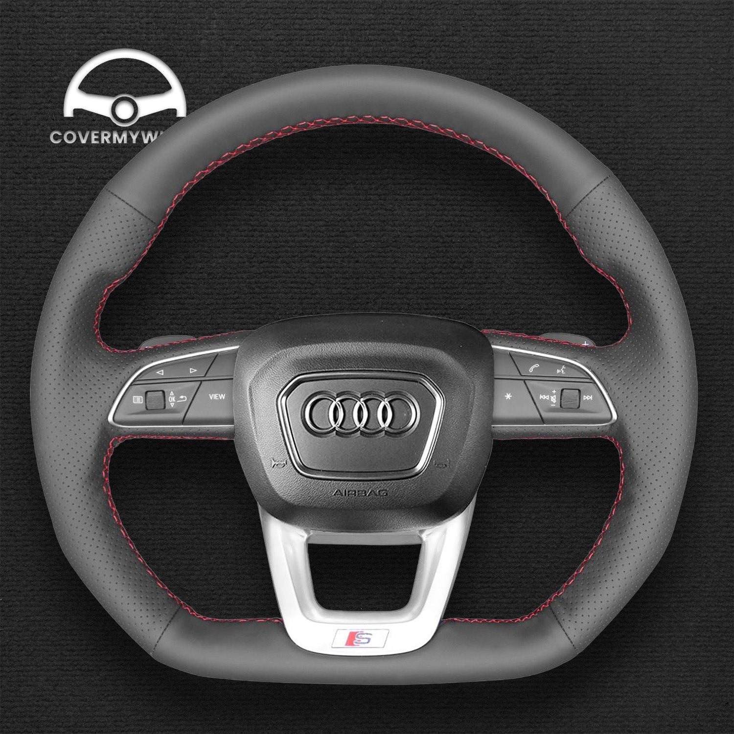 Steering Wheel Cover for Audi RS Q3 SQ5 Q7 SQ7 Q8 SQ8 RSQ8 Cover My Wheel