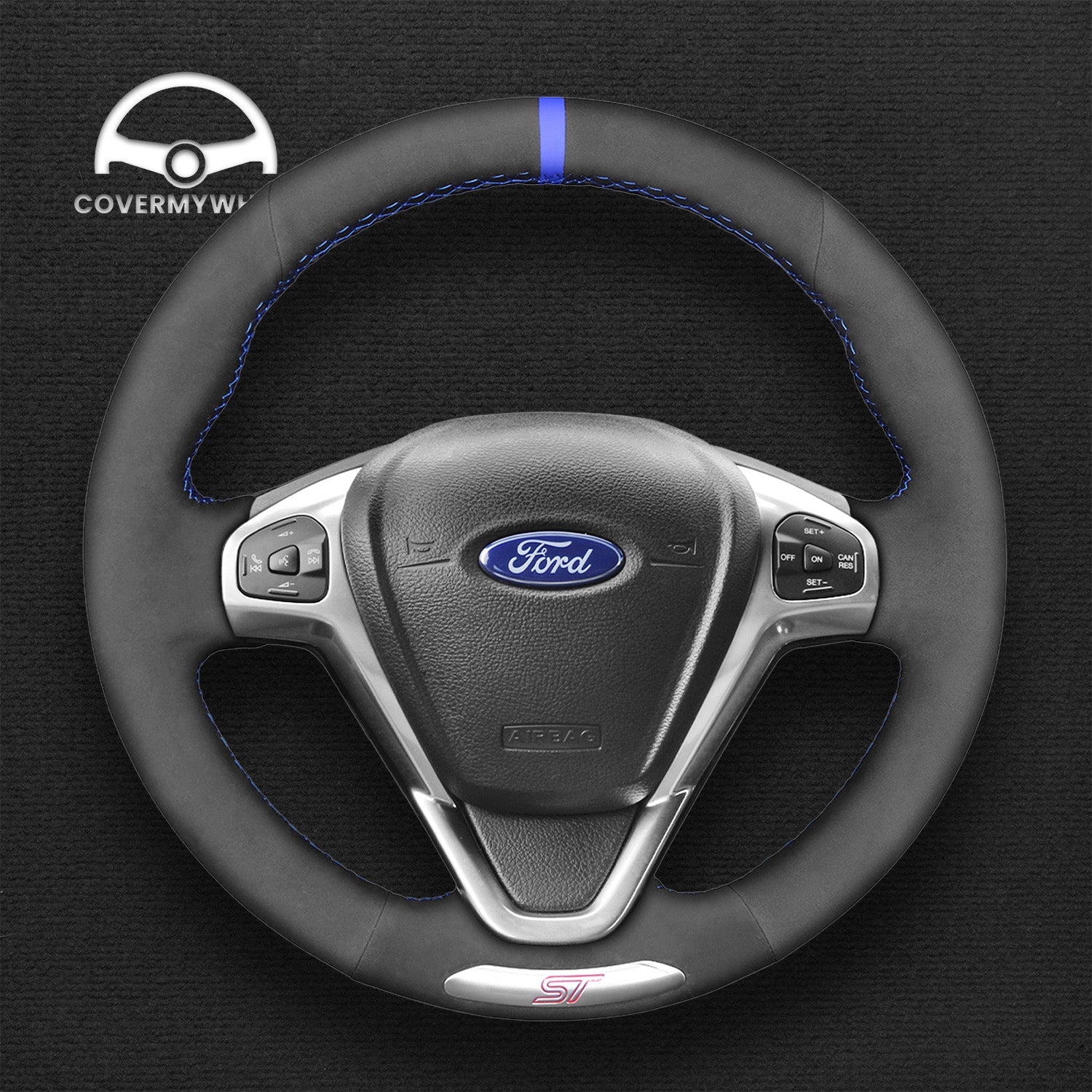 Steering Wheel Cover for Ford Fiesta ST 2012-2017 Cover My Wheel