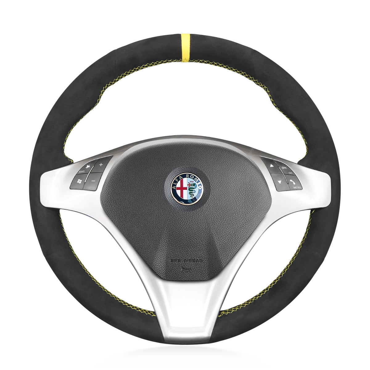 Steering Wheel Cover for Alfa Romeo Giulietta (2010–2014) & MiTo (2008–2015) Cover My Wheel