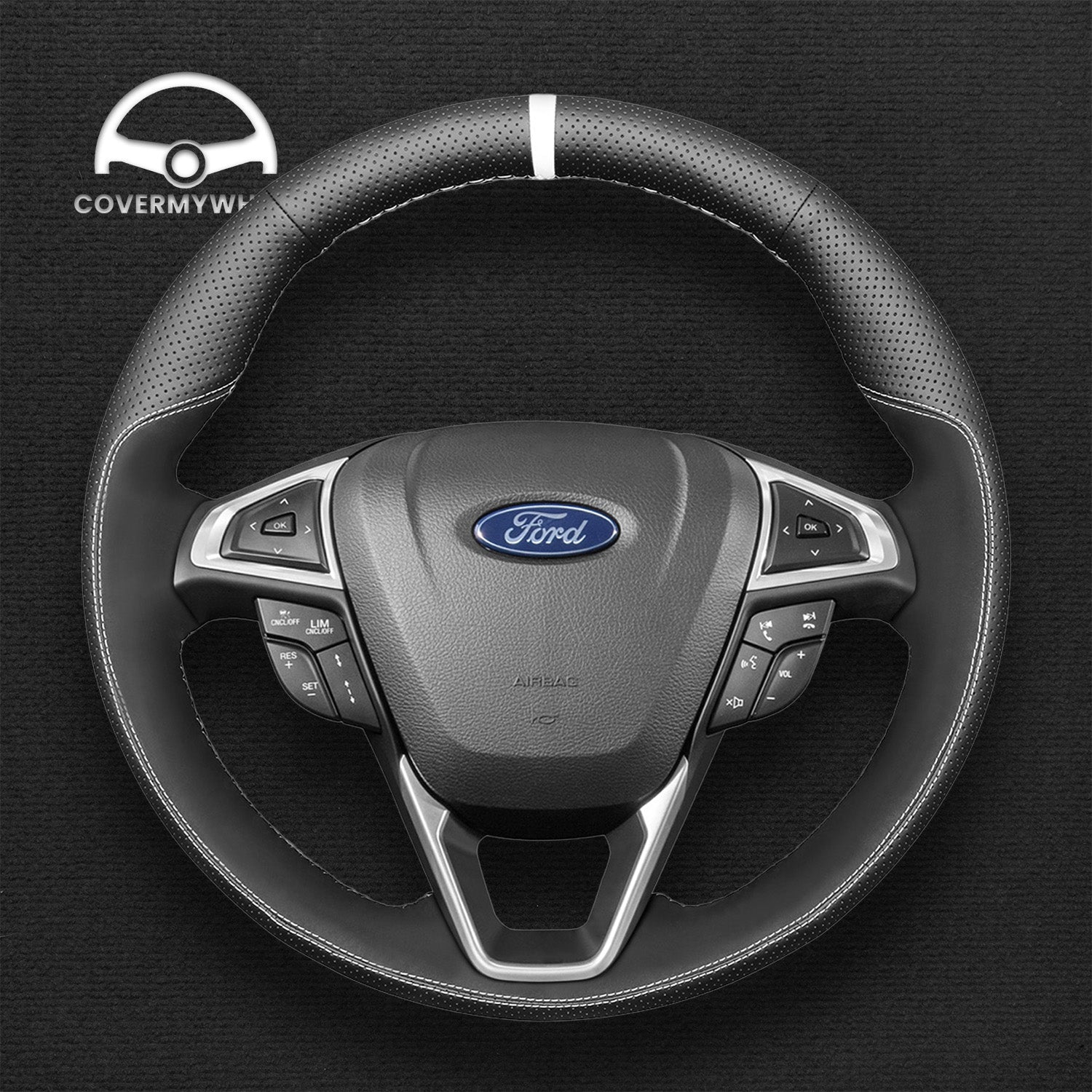 Steering Wheel Cover for Ford Mondeo Edge Galaxy S-Max Cover My Wheel