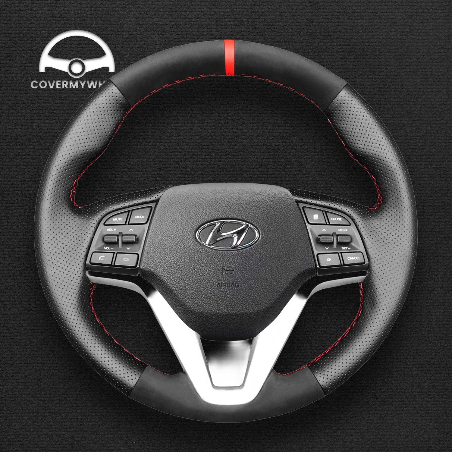 Steering Wheel Cover for Hyundai Tucson 2015-2021 Cover My Wheel