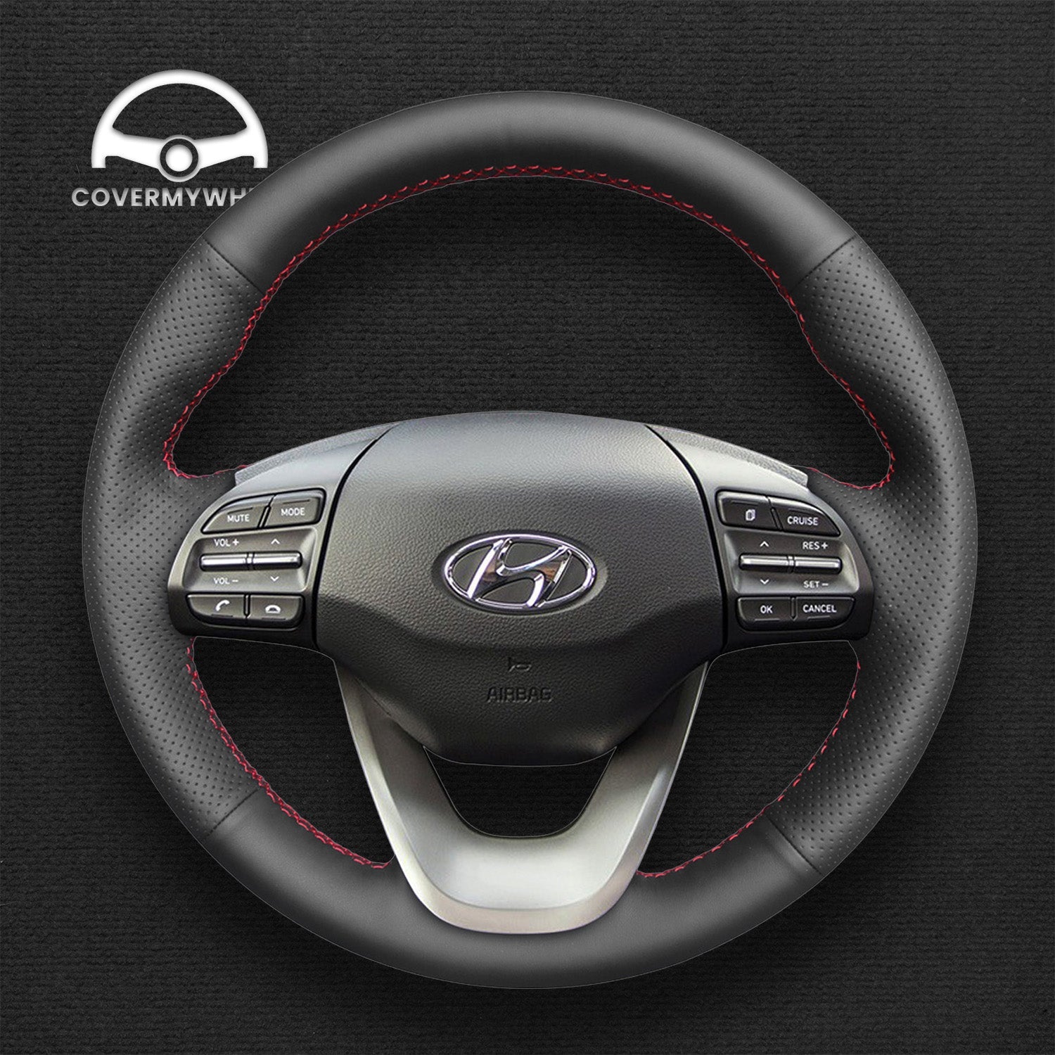 Steering Wheel Cover for Hyundai Kona 2017-2020 Cover My Wheel