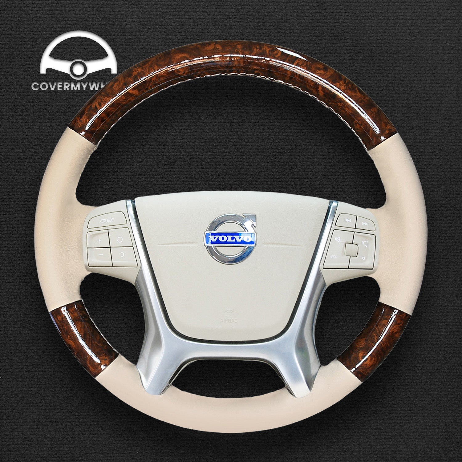 Steering Wheel Cover for Volvo S80 XC60 XC70 2010–2013 Cover My Wheel