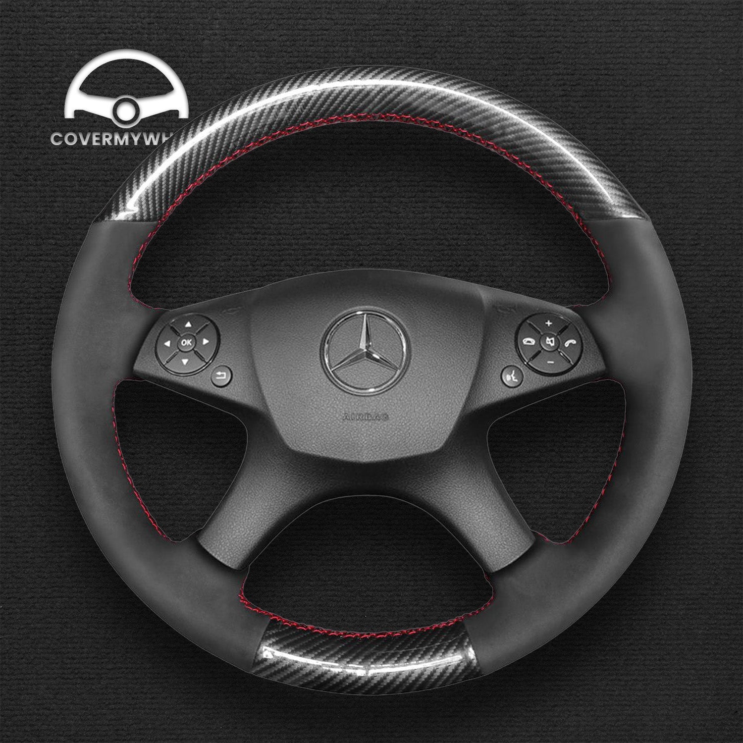 Steering Wheel Cover for Mercedes W204 C280 Cover My Wheel