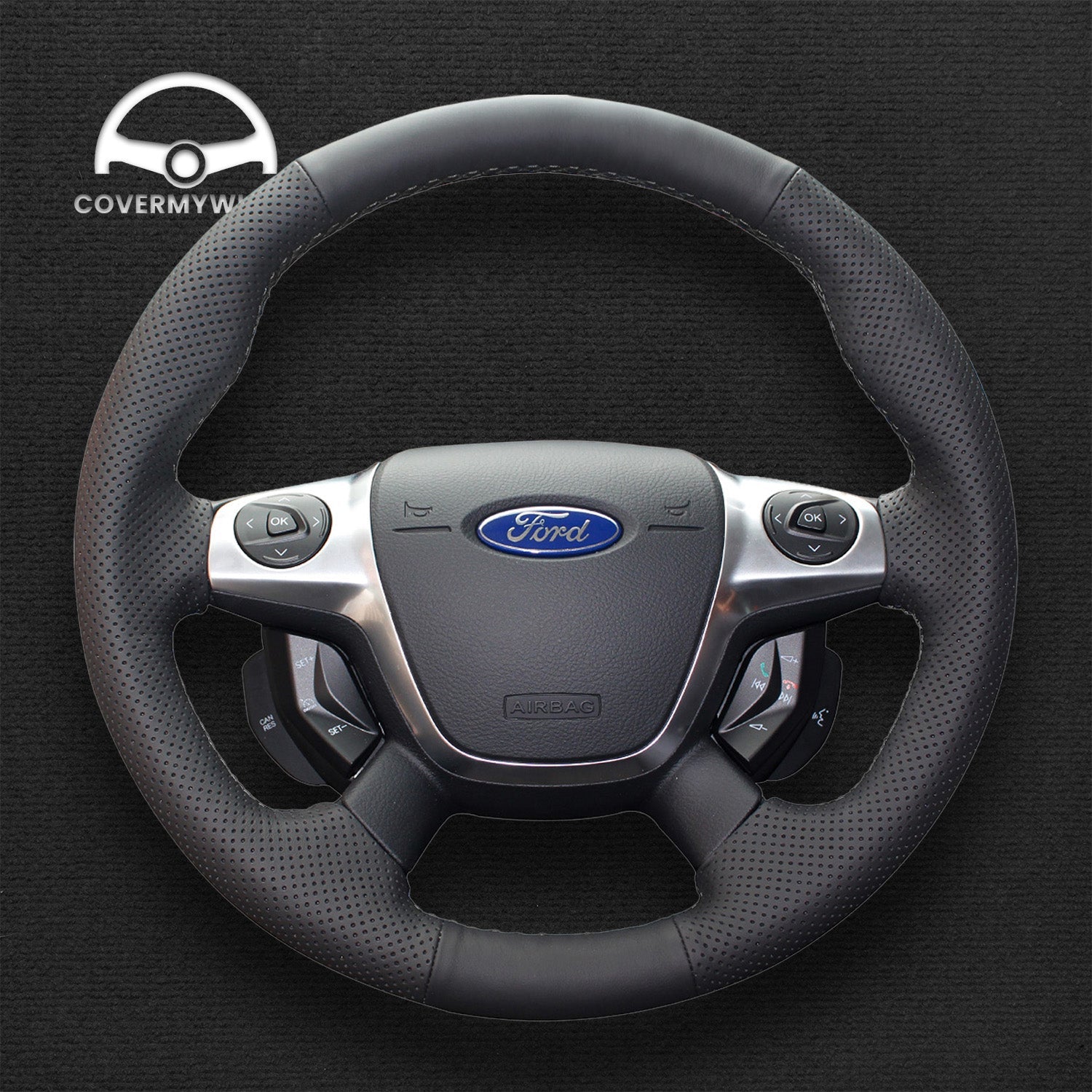 Steering Wheel Cover for Ford Focus III C-Max Kuga Cover My Wheel