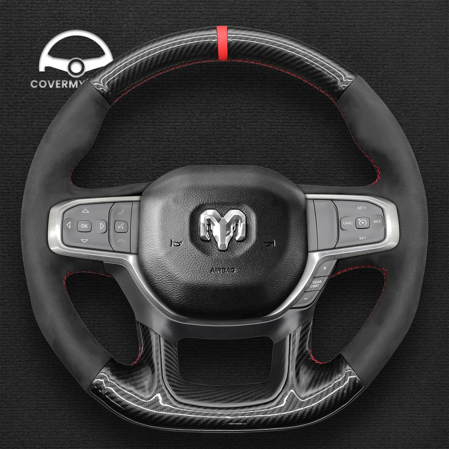 Steering Wheel Cover for Dodge Ram 1500 TRX 2021-2024 Cover My Wheel