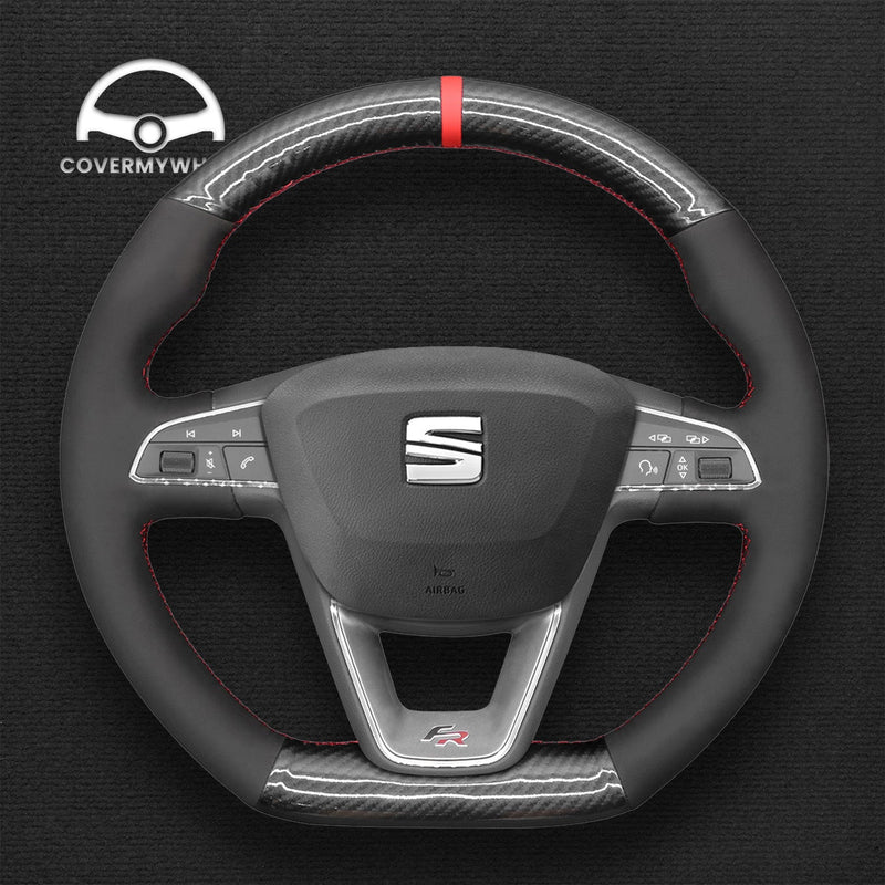 Steering Wheel Cover for SEAT Leon Ibiza Toledo Alhambra Arona Ateca (FR / CUPRA) 2013–2020 Cover My Wheel