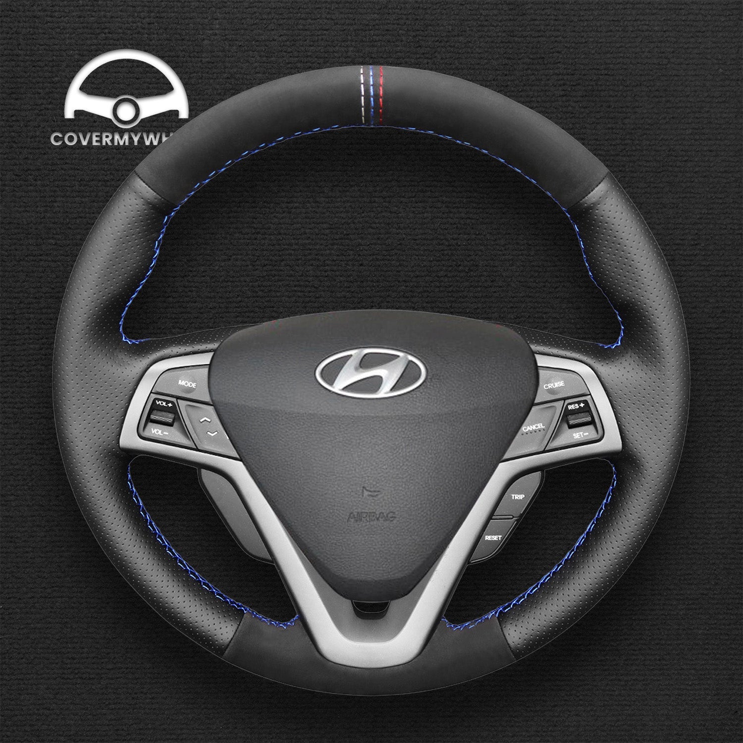Steering Wheel Cover for Hyundai Veloster 2011-2017 Cover My Wheel
