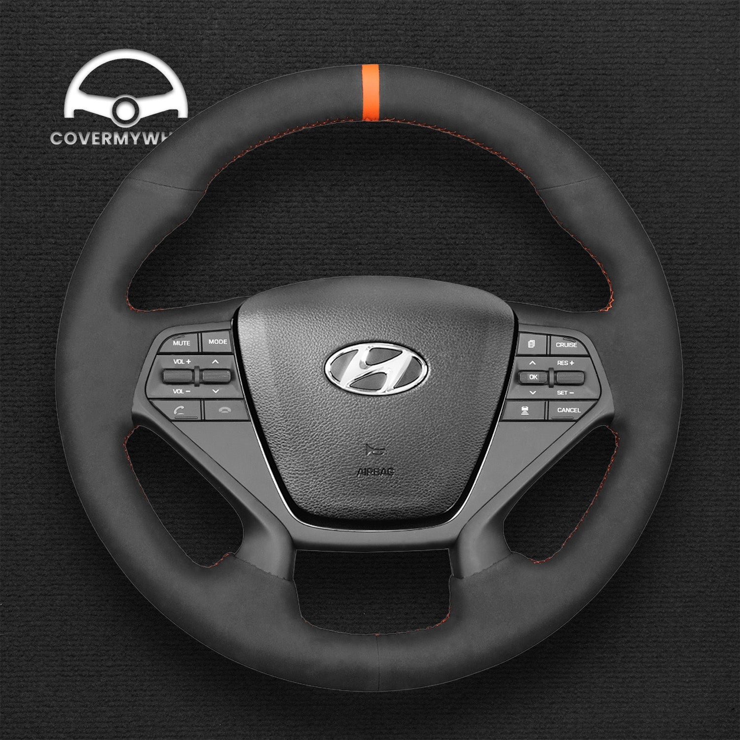 Steering Wheel Cover for Hyundai Sonata (4-Spoke) 2015-2019 Cover My Wheel