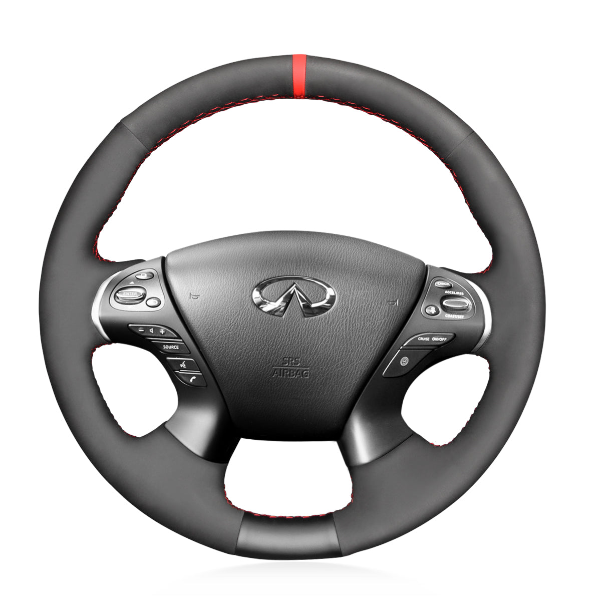 Steering Wheel Cover for Infiniti JX35 M35 M37 M56 Q70 QX60 2011-2019 Cover My Wheel