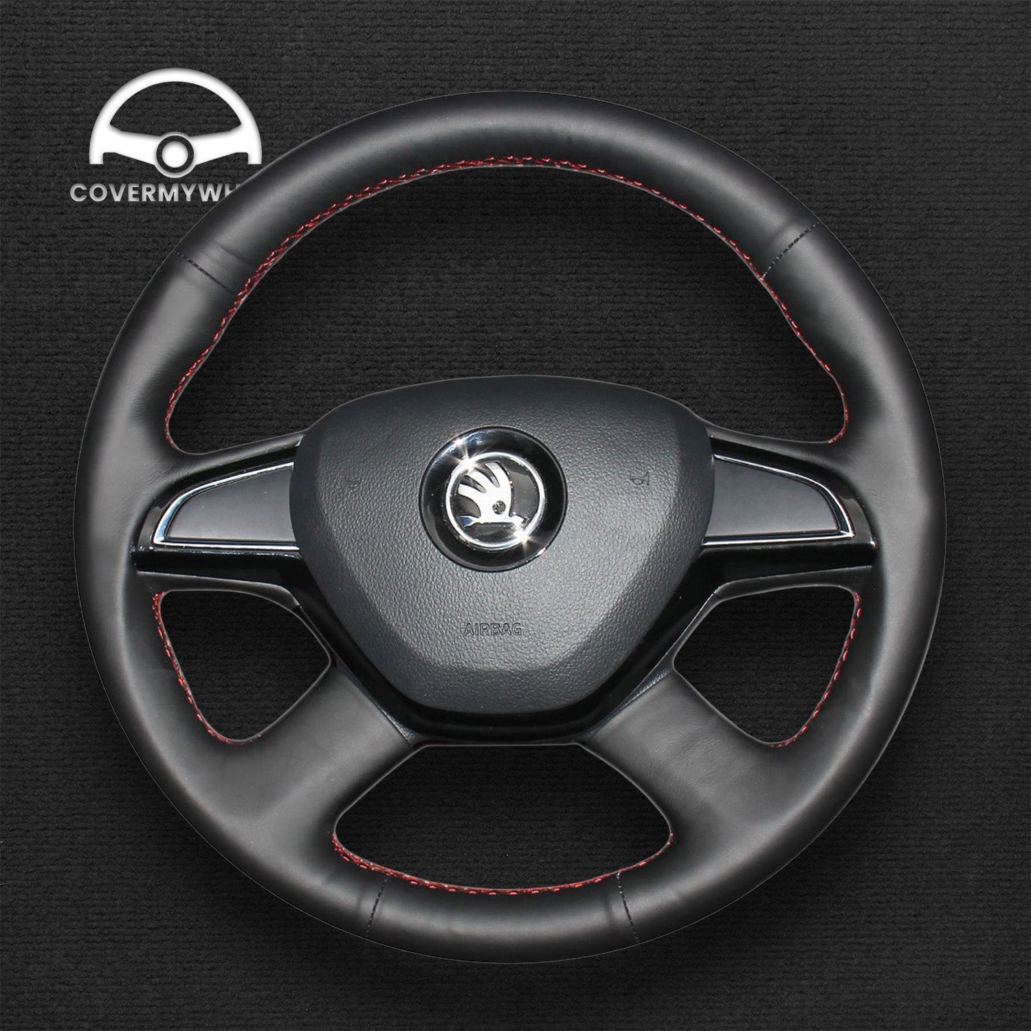 Steering Wheel Cover for Skoda Citigo Fabia Rapid Roomster Octavia Superb 2012–2015 Cover My Wheel