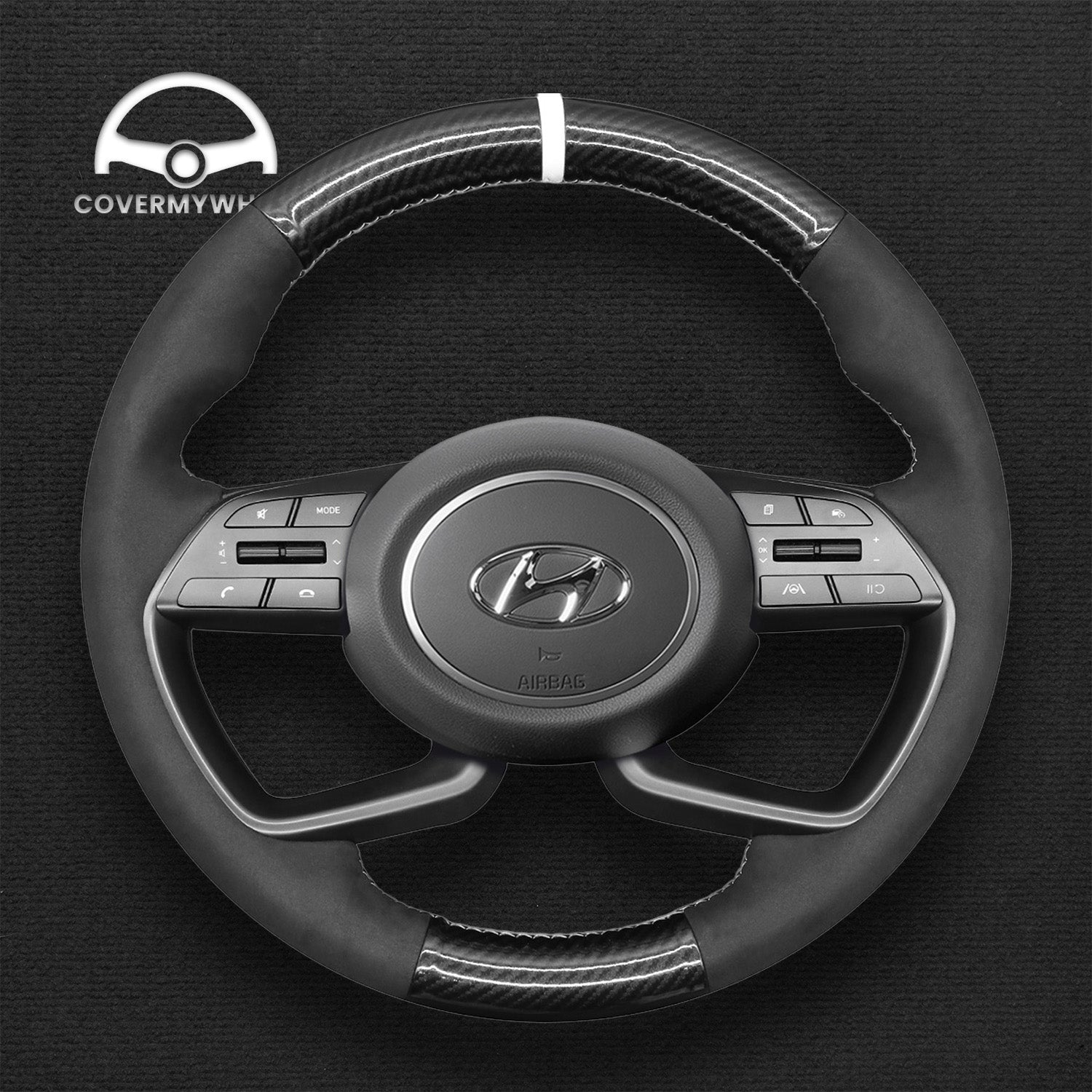Steering Wheel Cover for Hyundai i20 III 2020-2022  Bayon 2021-2022 Cover My Wheel