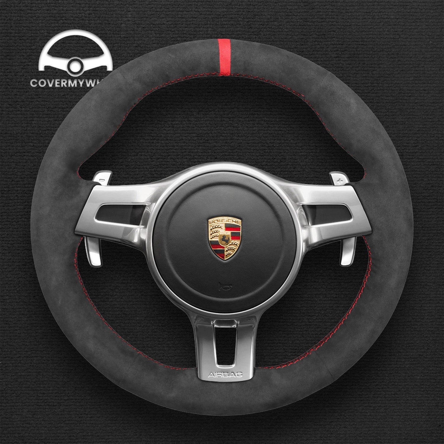 Steering Wheel Cover for Porsche 911 981 Cayenne Panamera 2009-2016 Cover My Wheel