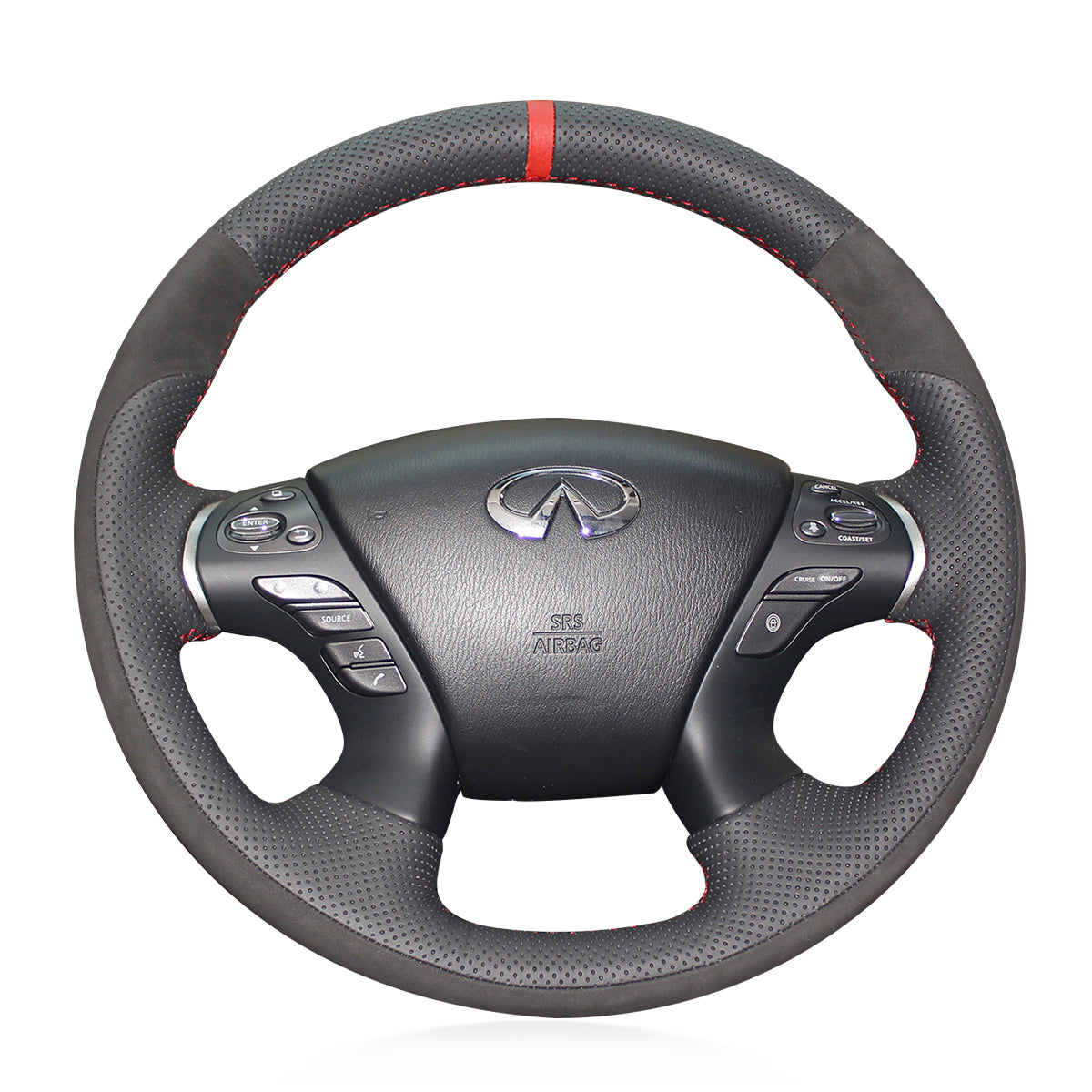 Steering Wheel Cover for Infiniti JX35 M35 M37 M56 Q70 QX60 2011-2019 Cover My Wheel