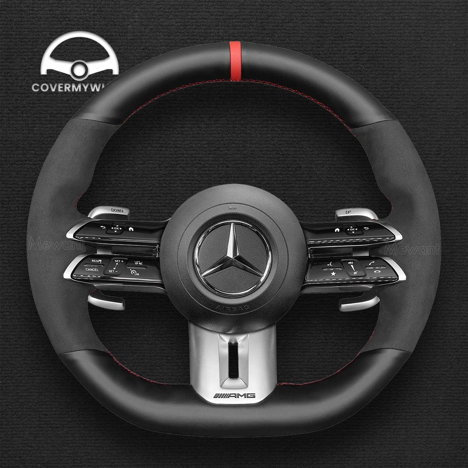 Steering Wheel Cover for Mercedes W212 W213 V297 R232 C257 C190 Cover My Wheel