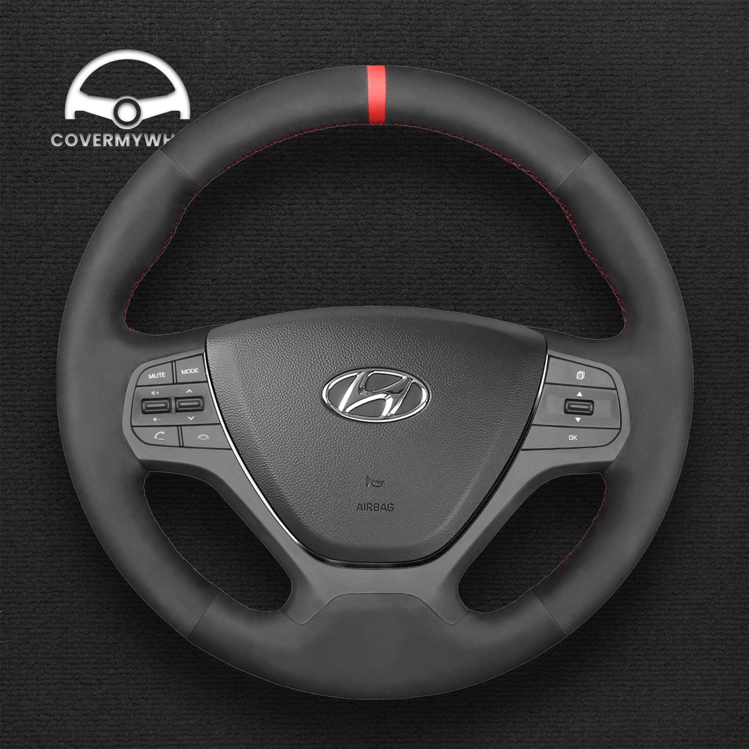 Steering Wheel Cover for Hyundai Hyundai i10 2013-2020 / i20 2015-2020 Cover My Wheel