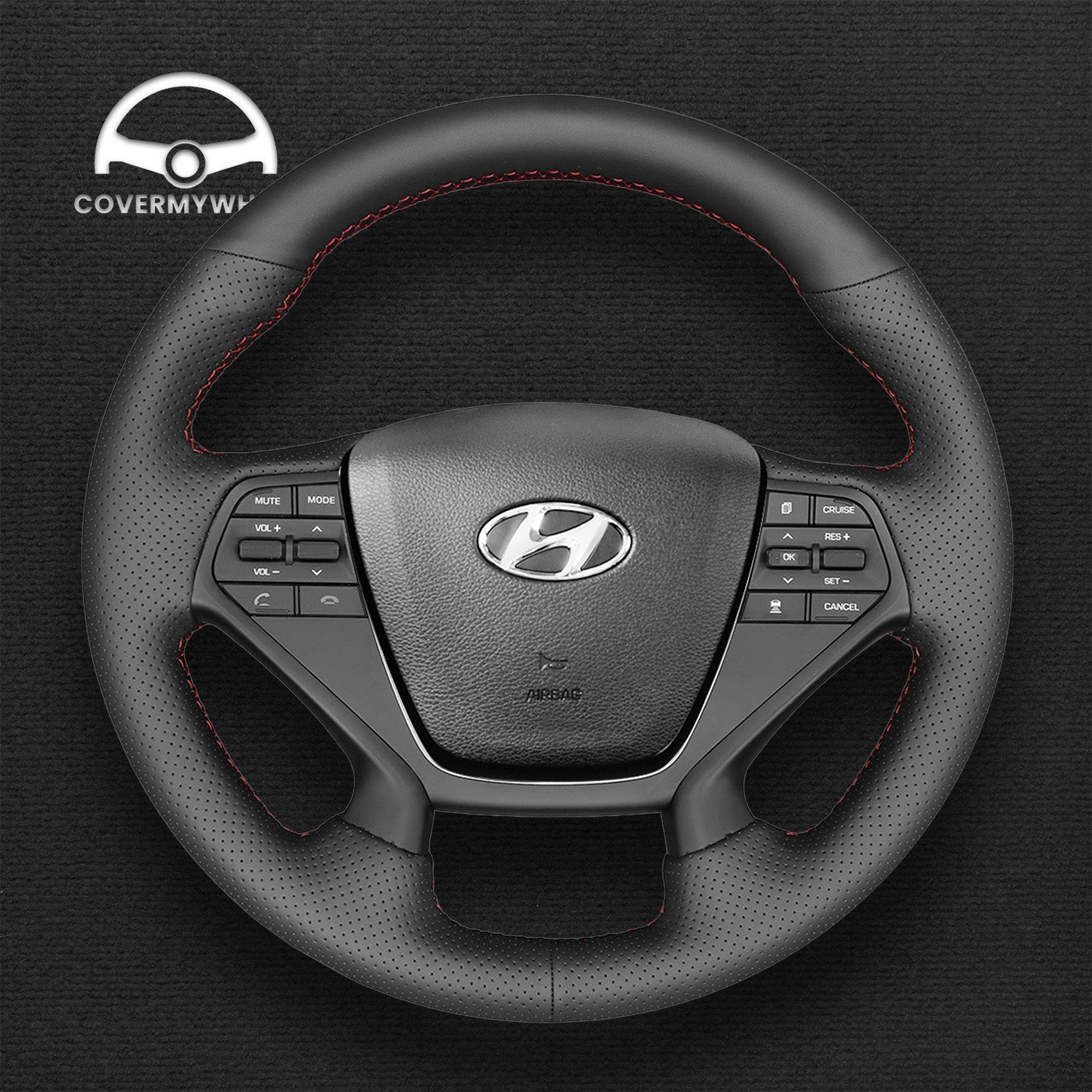 Steering Wheel Cover for Hyundai Sonata (4-Spoke) 2015-2019 Cover My Wheel