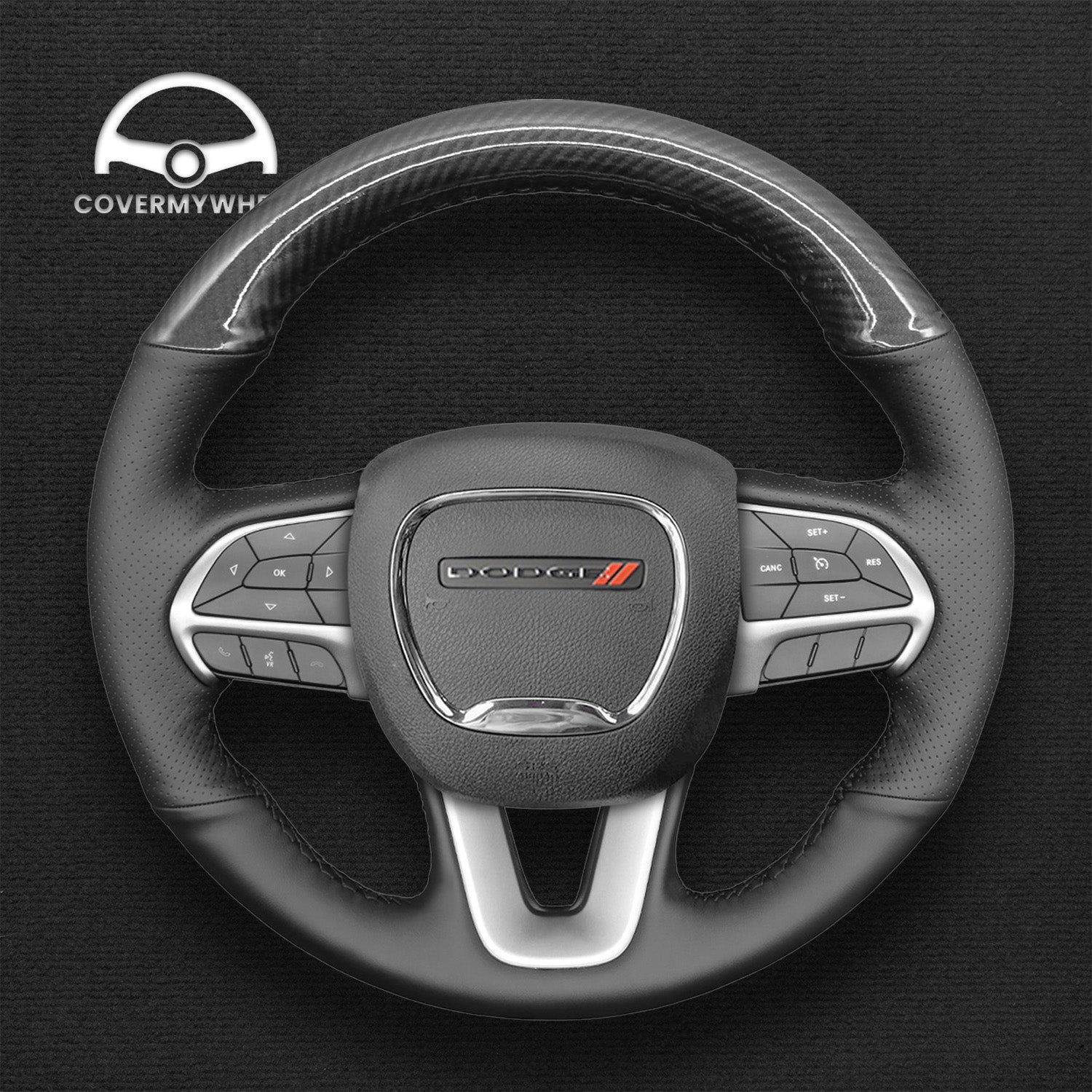 Steering Wheel Cover for Dodge Challenger Charger Durango 2015-2023 Cover My Wheel