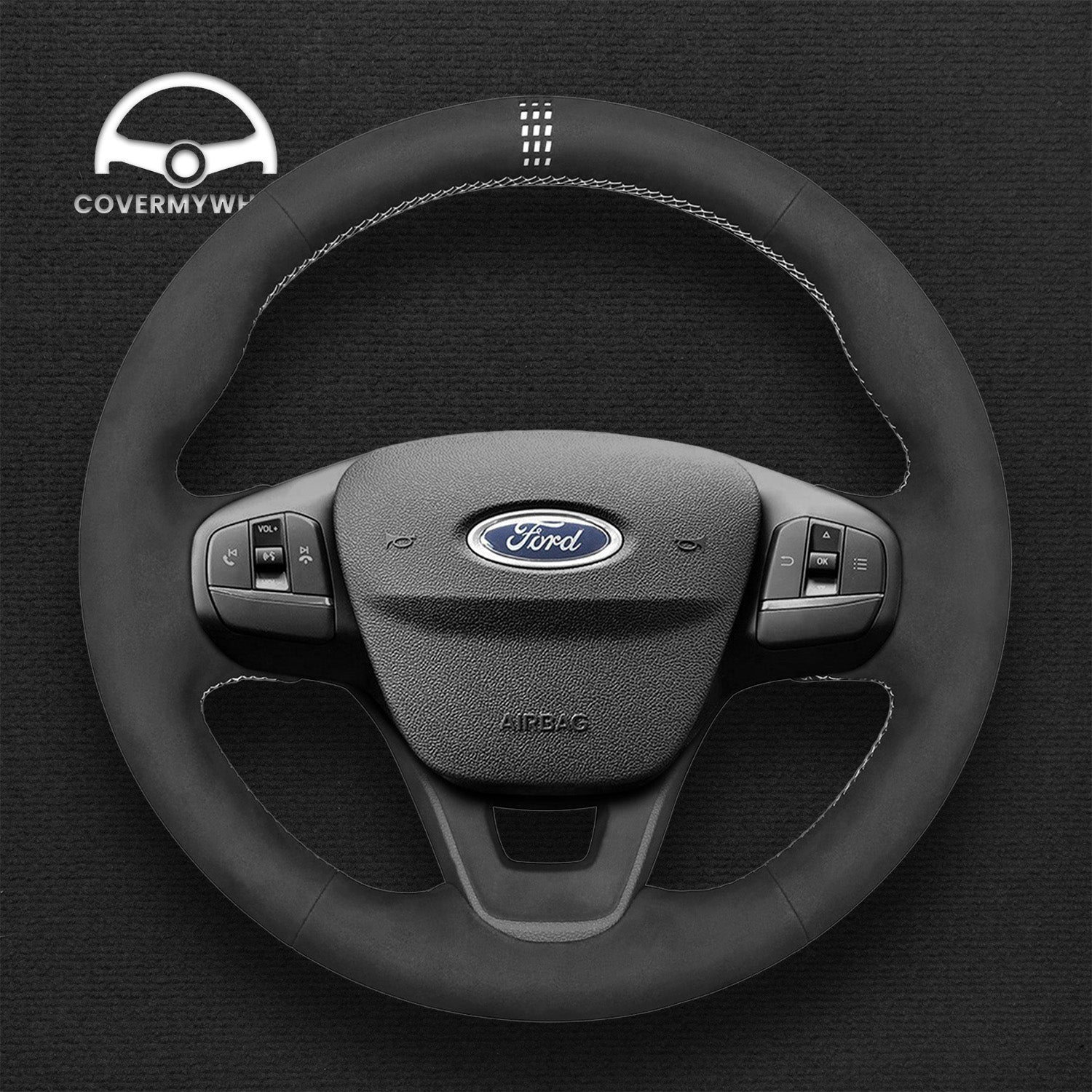 Steering Wheel Cover for Ford Focus IV Fiesta VII Bronco Sport Transit Maverick Cover My Wheel