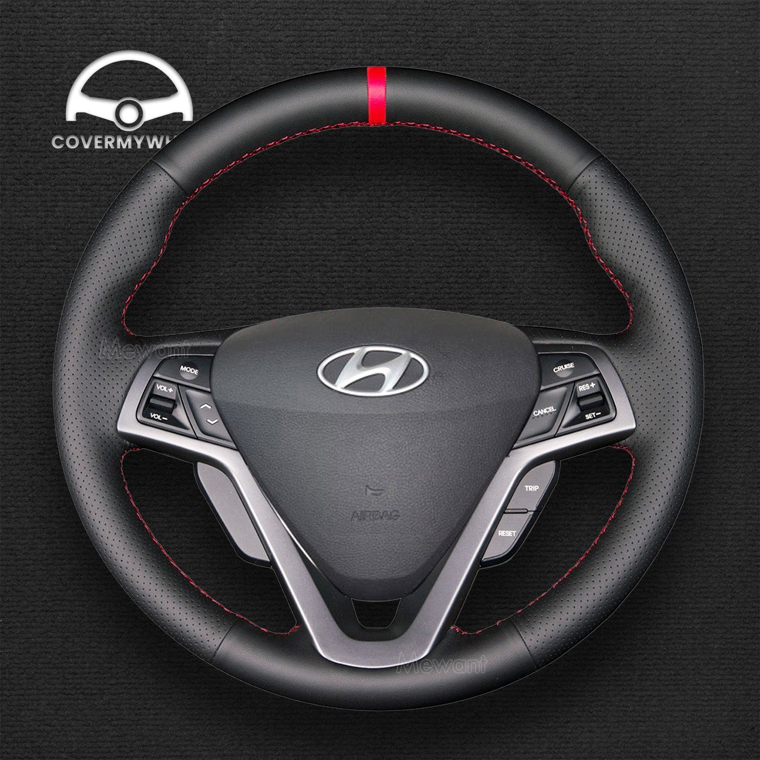 Steering Wheel Cover for Hyundai Veloster 2011-2017 Cover My Wheel