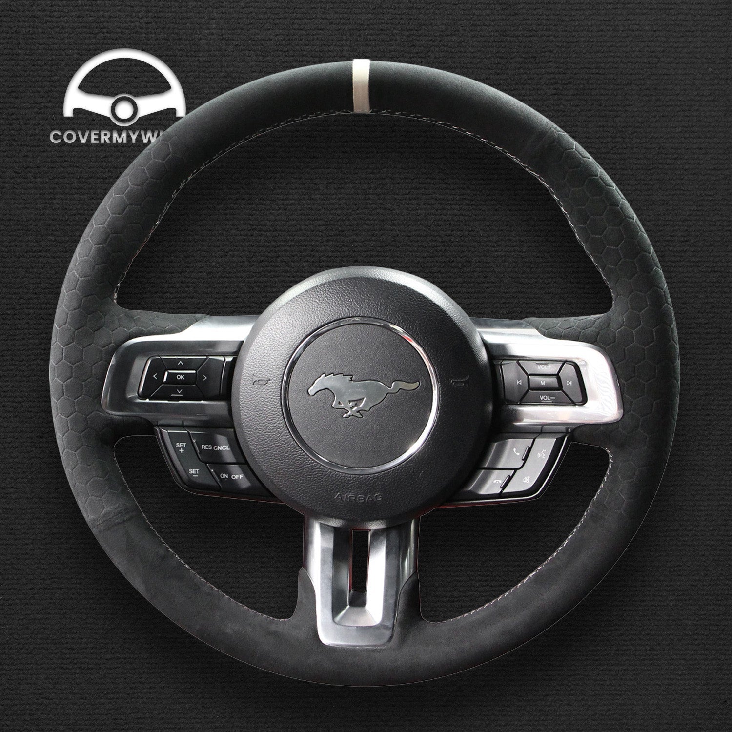 Steering Wheel Cover for Ford Mustang 2015-2020 Cover My Wheel