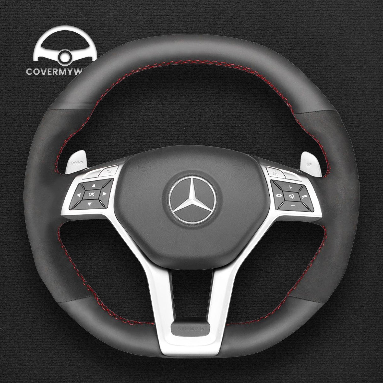 Steering Wheel Cover for Mercedes W204 C117 C218 W212 R231 Cover My Wheel
