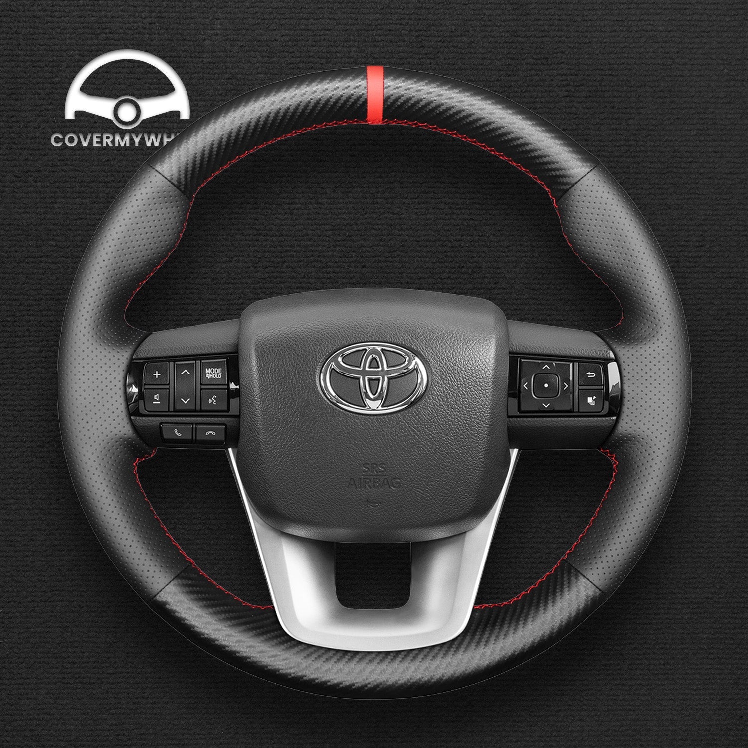 Steering Wheel Cover for Toyota Hilux Revo Fortuner Land Cruiser 70 2015-2024 Cover My Wheel