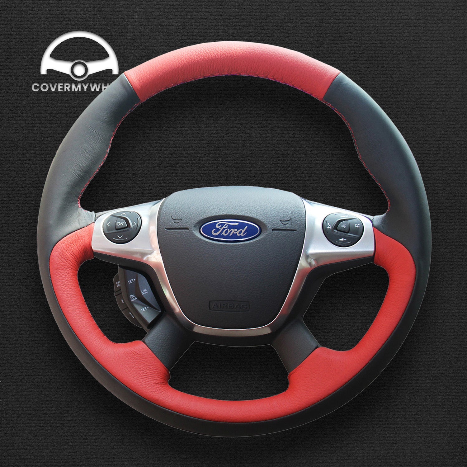 Steering Wheel Cover for Ford Focus III C-Max Kuga Cover My Wheel