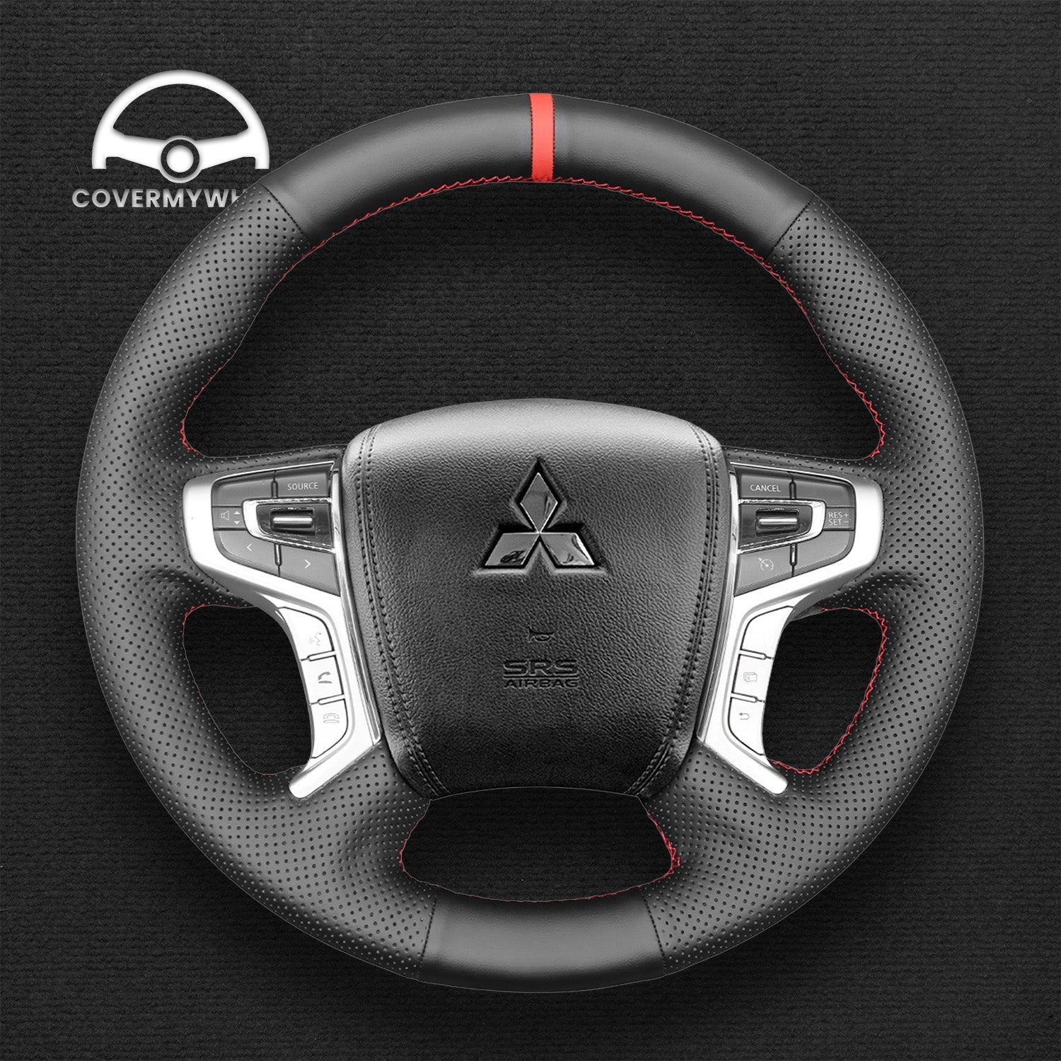 Steering Wheel Cover for Mitsubishi L200 Outlander PHEV Shogun Sport 2015–2021 Cover My Wheel