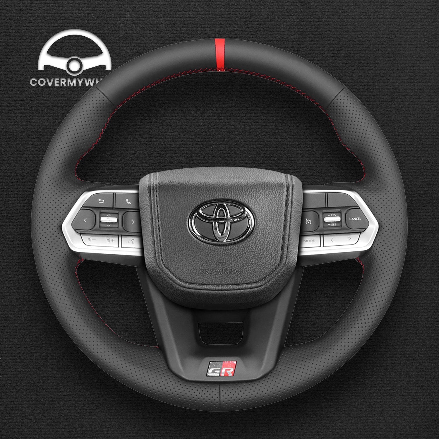 Steering Wheel Cover for Toyota Land Cruiser 300 Series (J300/LC300) 2022-2024 Cover My Wheel