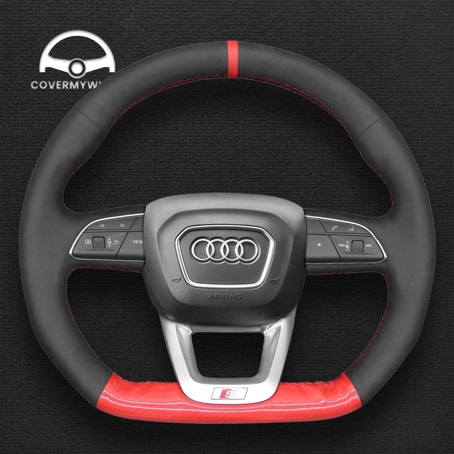 Steering Wheel Cover for Audi RS Q3 SQ5 Q7 SQ7 Q8 SQ8 RSQ8 Cover My Wheel