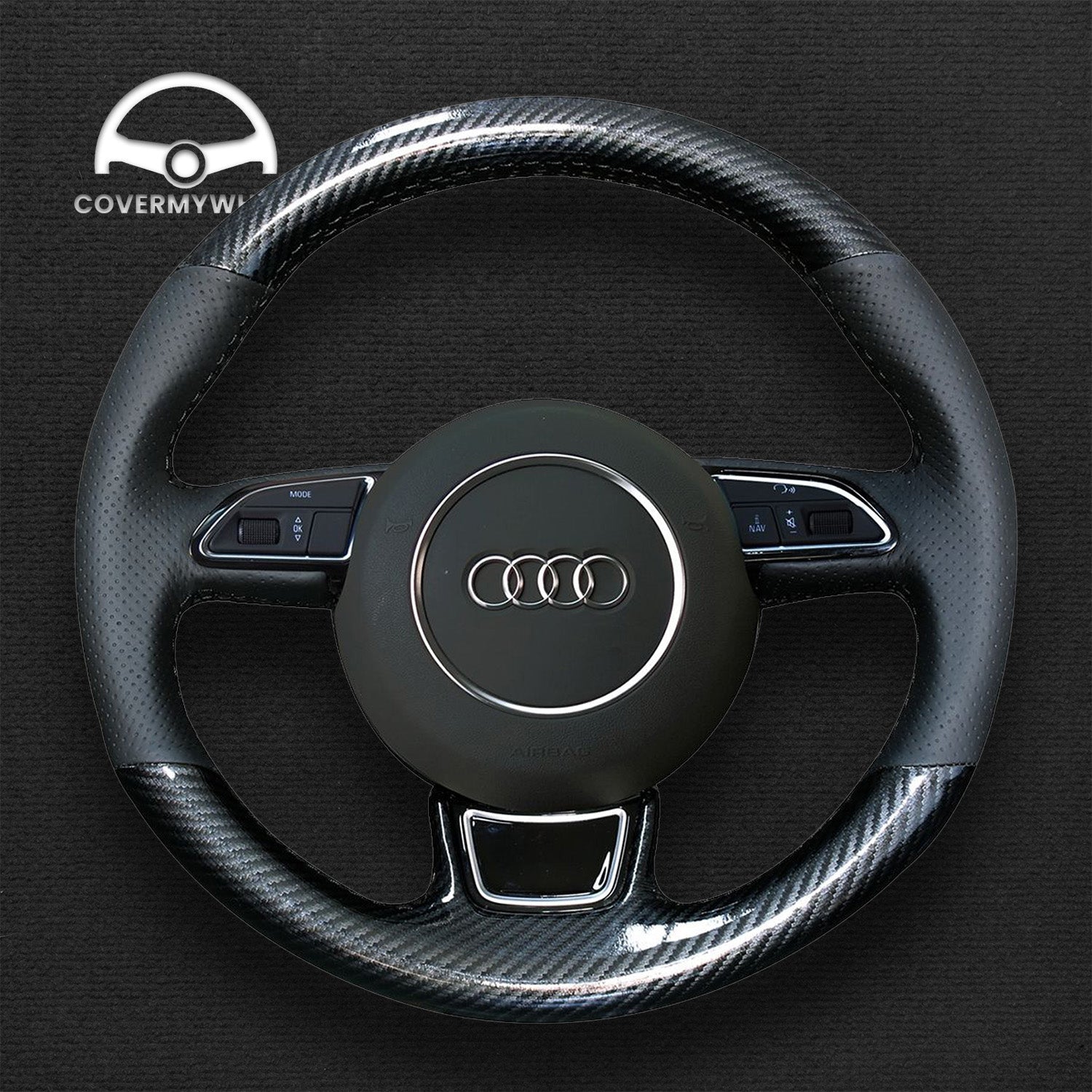 Steering Wheel Cover for Audi 8X 8V B8 8T C7 G8 D4 8U 8R Cover My Wheel