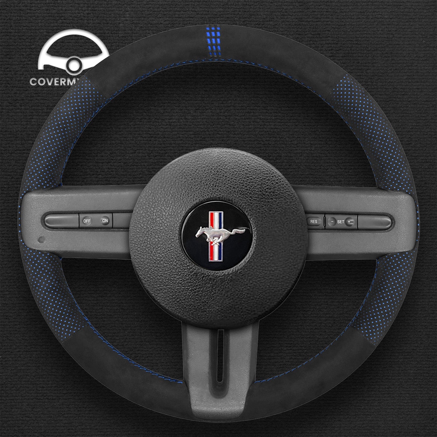 Steering Wheel Cover for Ford Mustang Convertible V6 2005-2009 Cover My Wheel