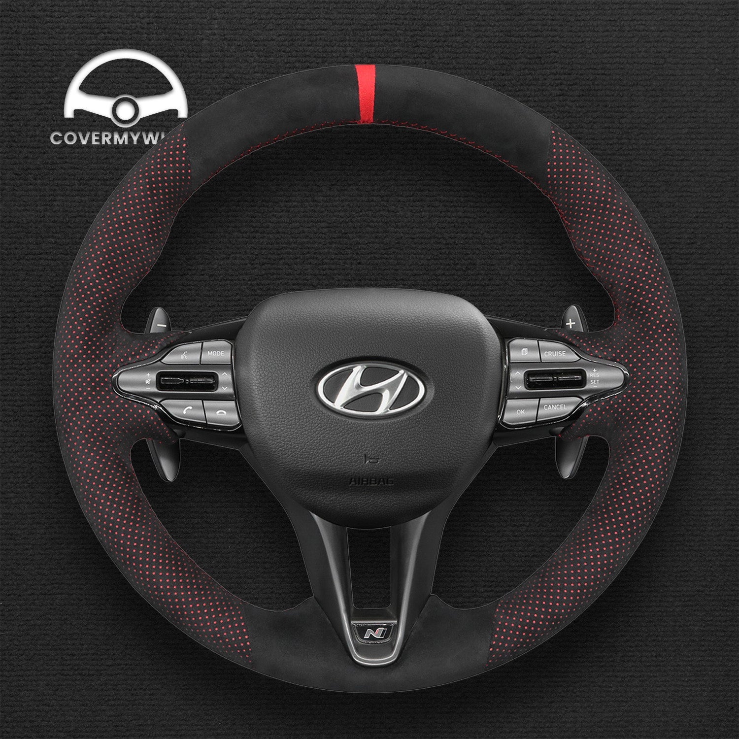 Steering Wheel Cover for Hyundai Veloster N 2019-2021  i30 N 2017-2020 Cover My Wheel