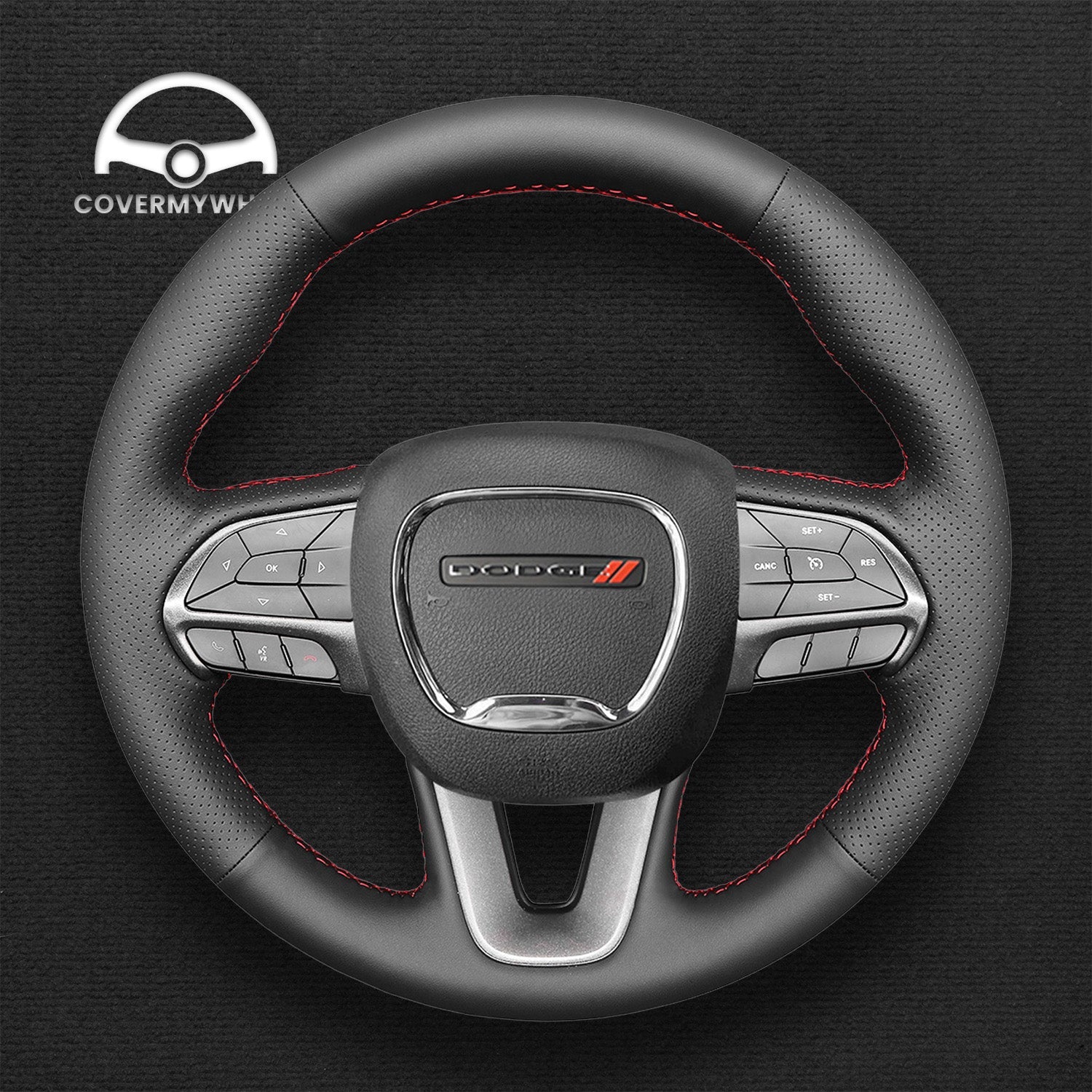Steering Wheel Cover for Dodge Challenger Charger 2015-2023 Cover My Wheel