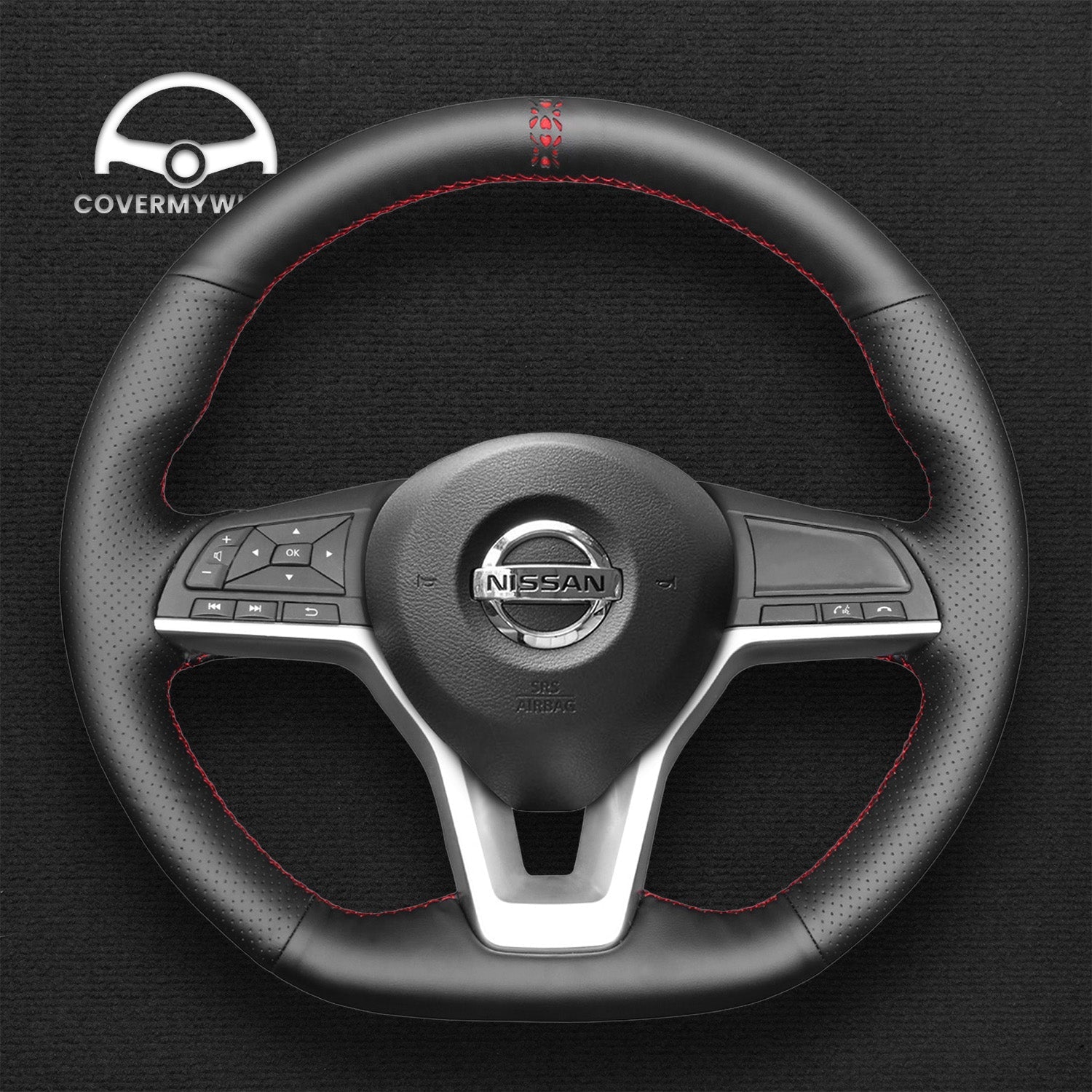 Steering Wheel Cover for Nissan Qashqai X-Trail Leaf Juke Micra Serena Altima 2017–2024 Cover My Wheel