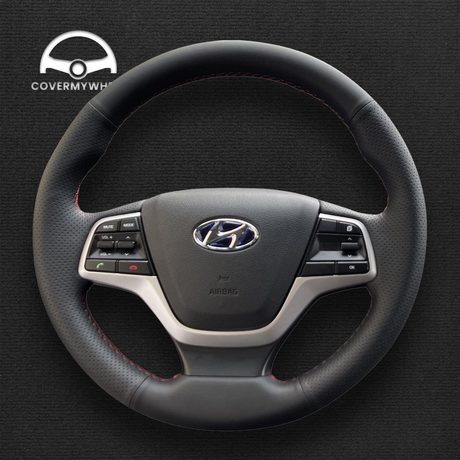 Steering Wheel Cover for Hyundai Sonata (4-Spoke) 2015-2019 Cover My Wheel