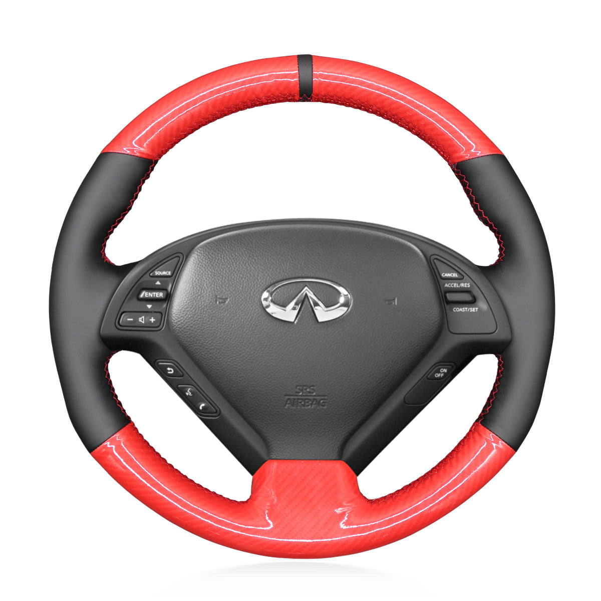 Steering Wheel Cover for Infiniti EX35 EX37 G25 G35 G37 Q40 Q60 2003-2015 Cover My Wheel