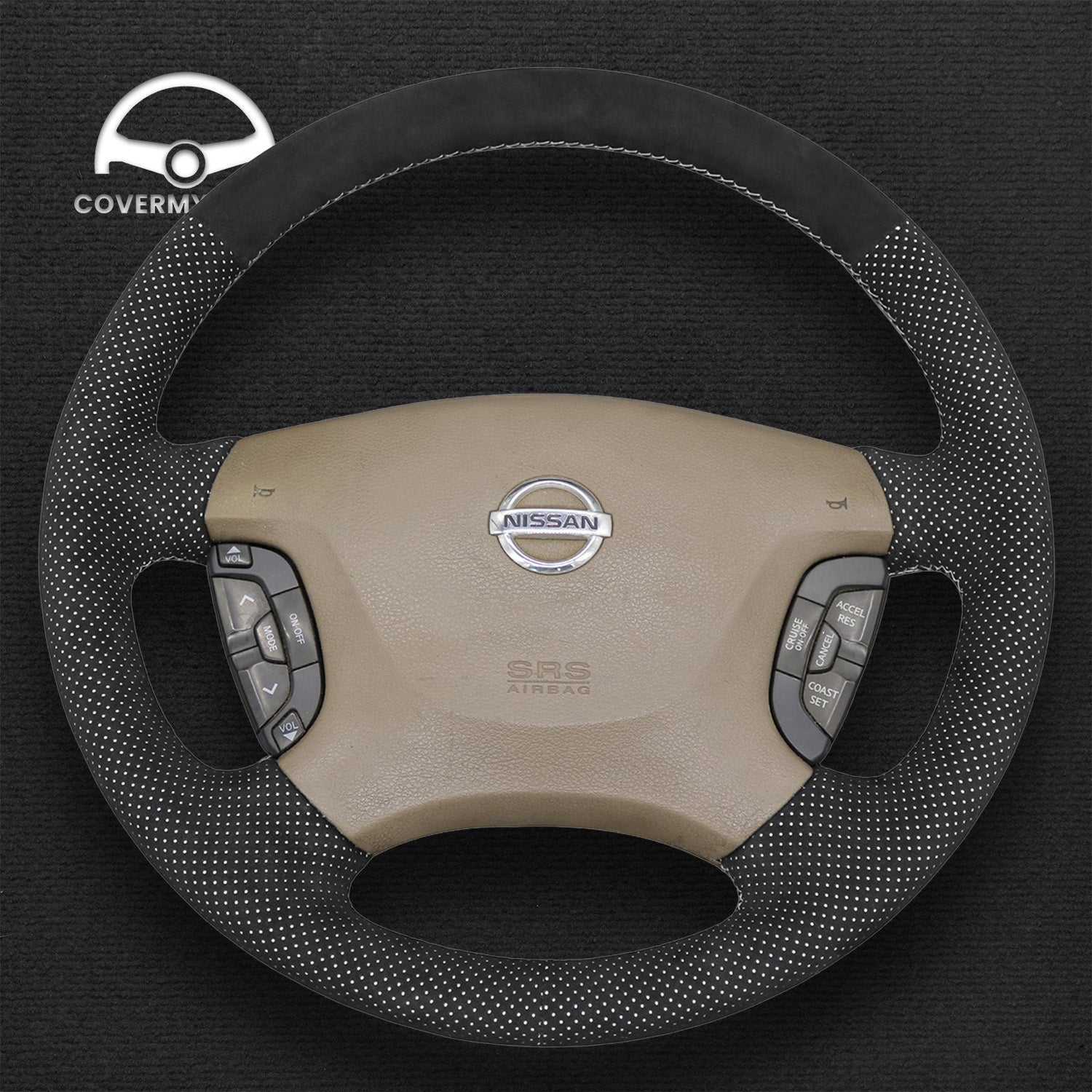Steering Wheel Cover for Nissan Patrol Y61 Maxima Pathfinder Elgrand E51 1996–2015 Cover My Wheel