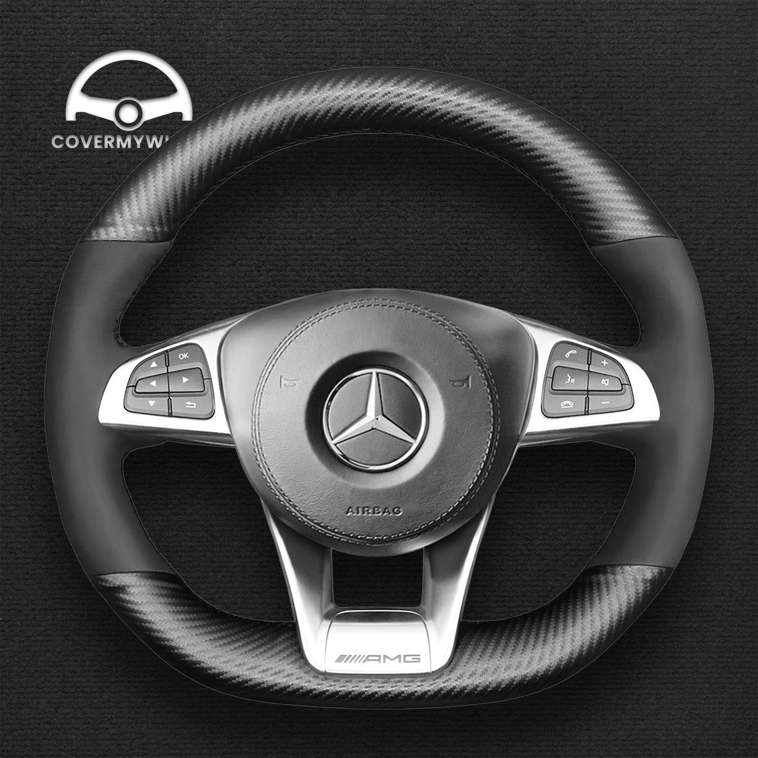 Steering Wheel Cover for Mercedes C190 W205 W205 W213 W176 C117 C218 W166 X166 W222 Cover My Wheel
