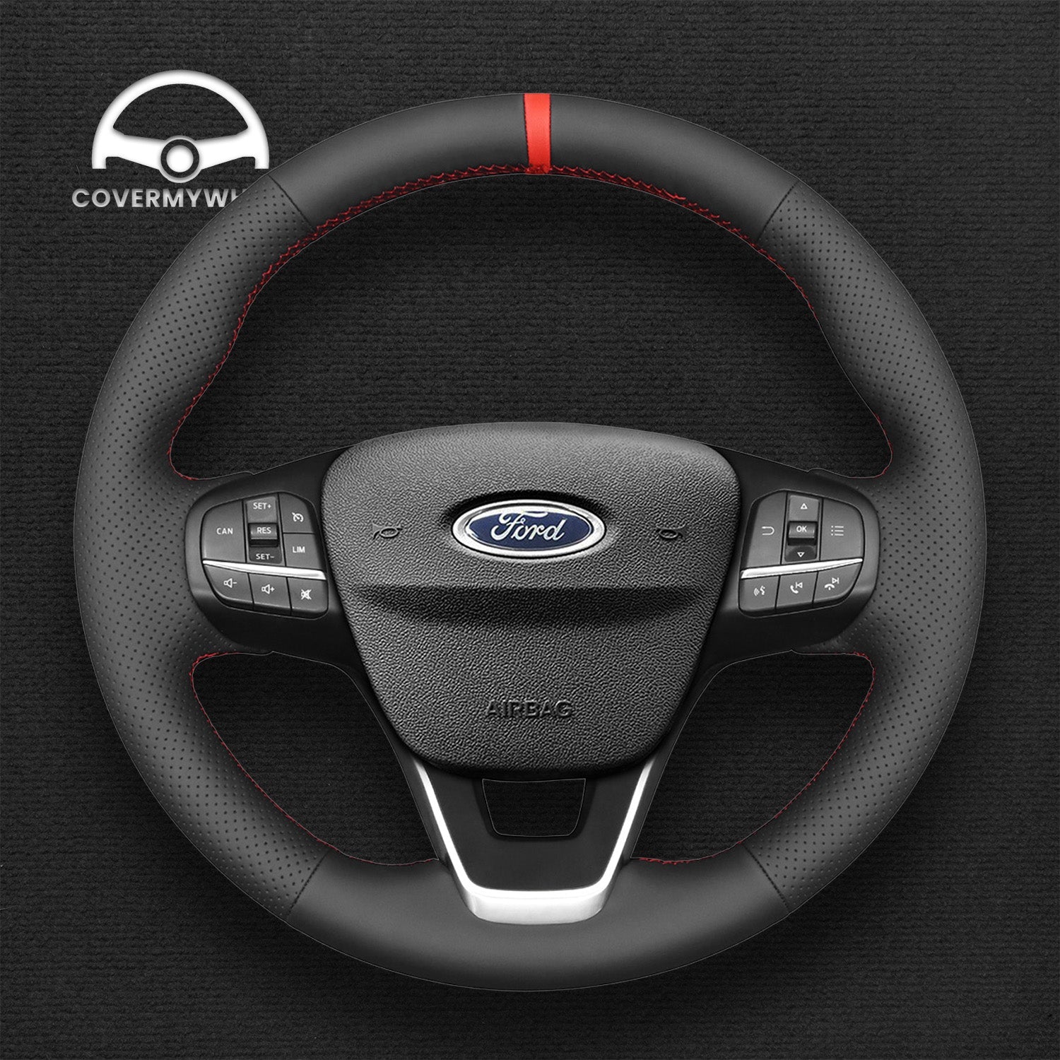Steering Wheel Cover for Ford Focus Fiesta Kuga Puma Tourneo Transit Cover My Wheel