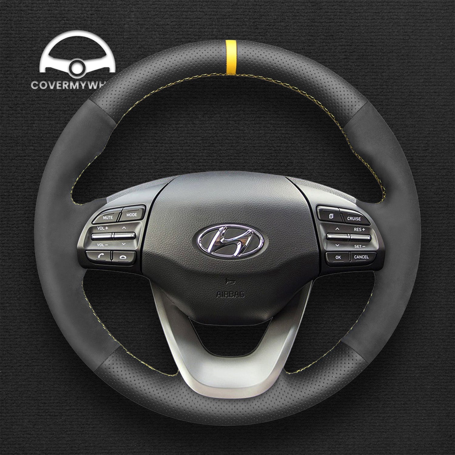 Steering Wheel Cover for Hyundai Kona 2017-2020 Cover My Wheel
