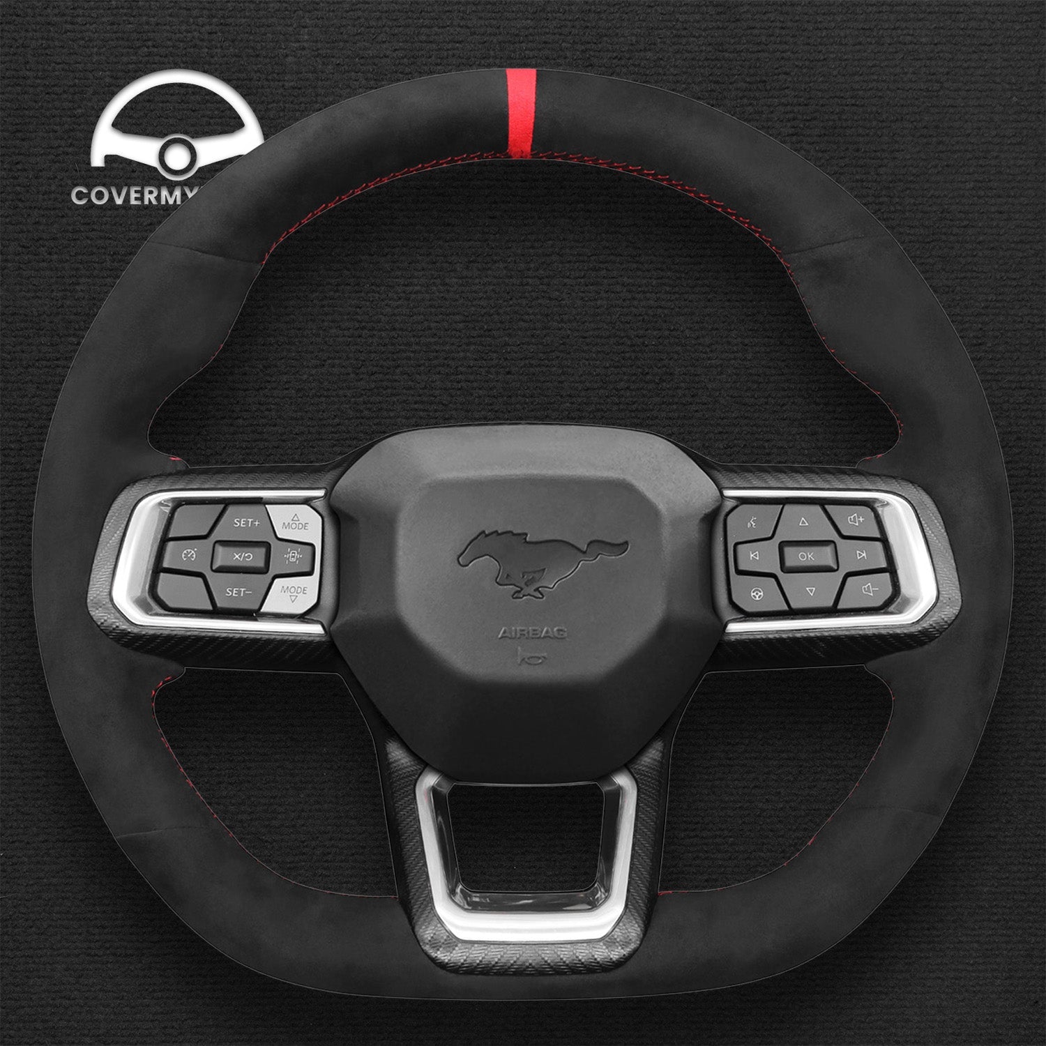 Steering Wheel Cover for Ford Mustang 2024 Cover My Wheel