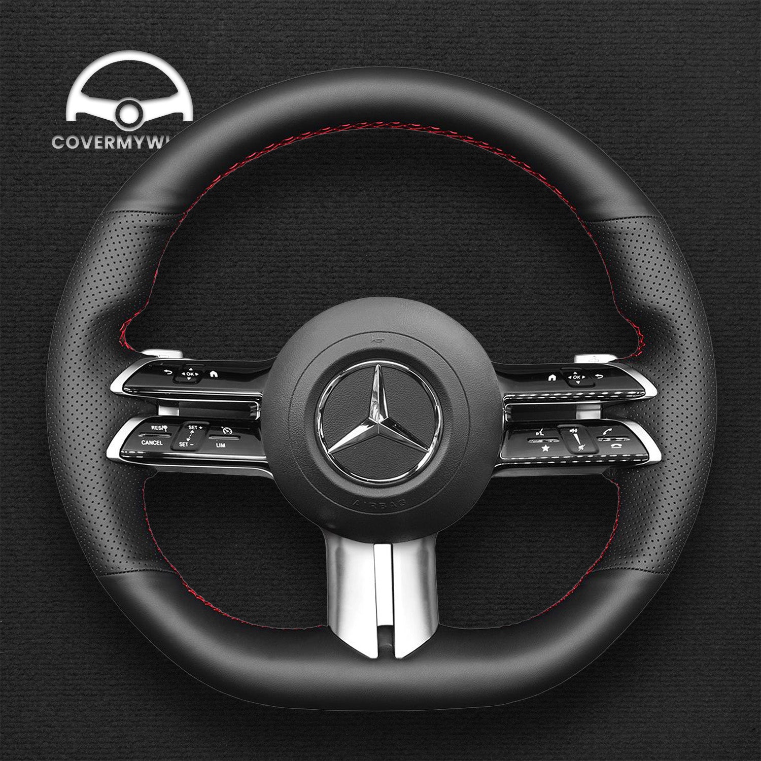Steering Wheel Cover for Mercedes AMG-Sport W206 W213 V297 Cover My Wheel