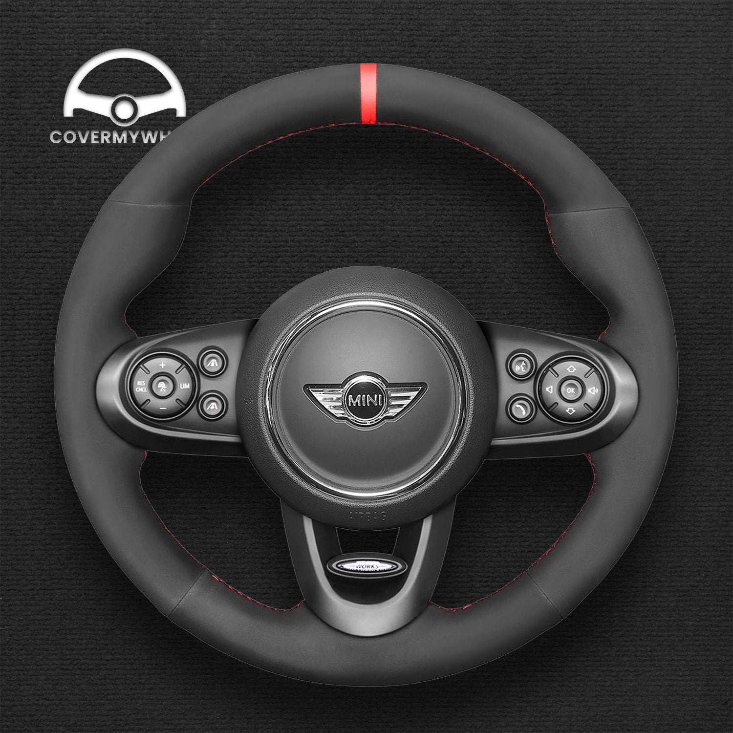 Steering Wheel Cover for Mini Clubman JCW Cooper JCW Countryman JCW 2014-2020
