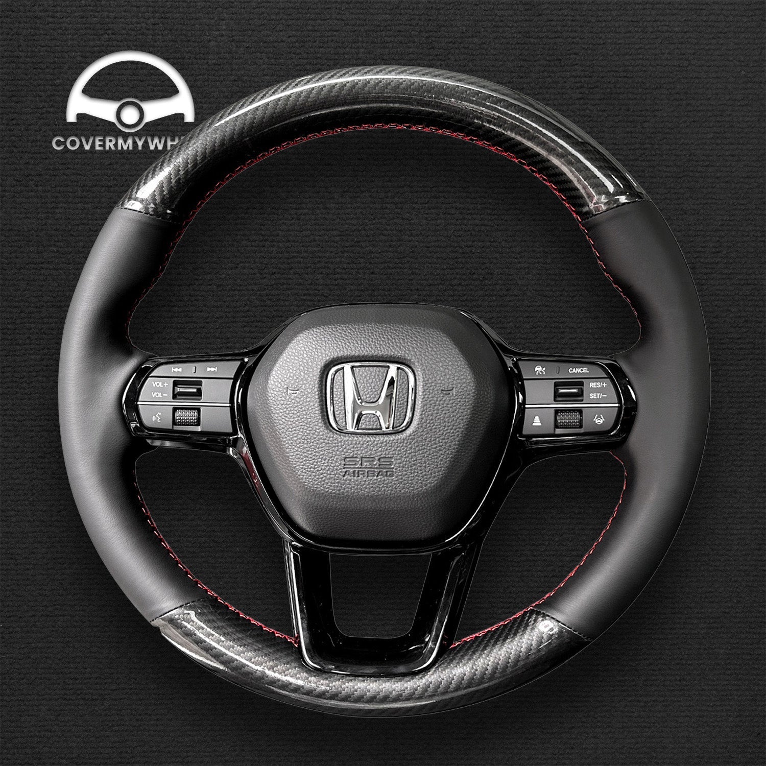 Steering Wheel Cover for Honda Civic 11 HRV Accord 2022 -2024 Cover My Wheel