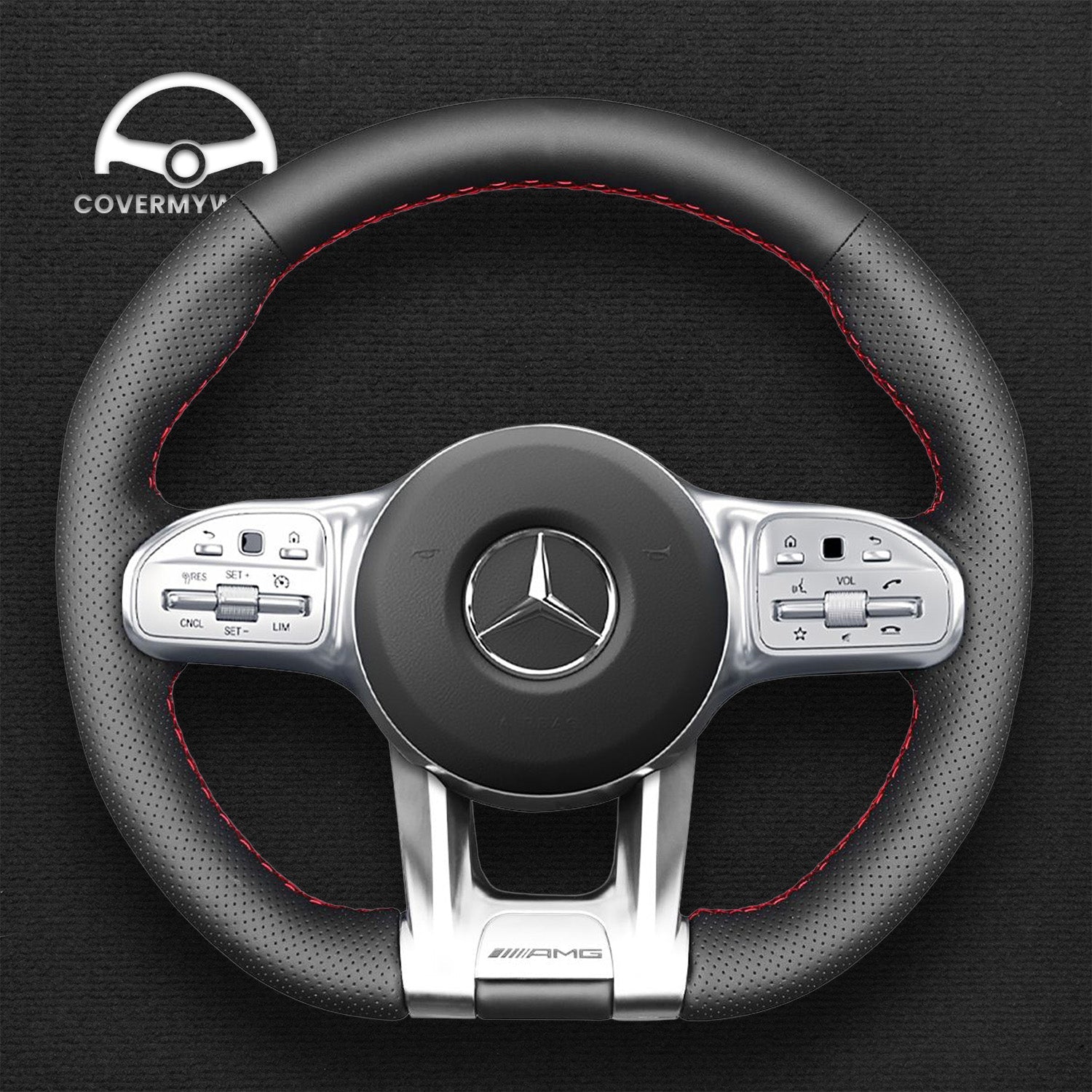 Steering Wheel Cover for Mercedes W177 C190 W205 C118 W213 W463 H247 X247 W167 W222 Cover My Wheel